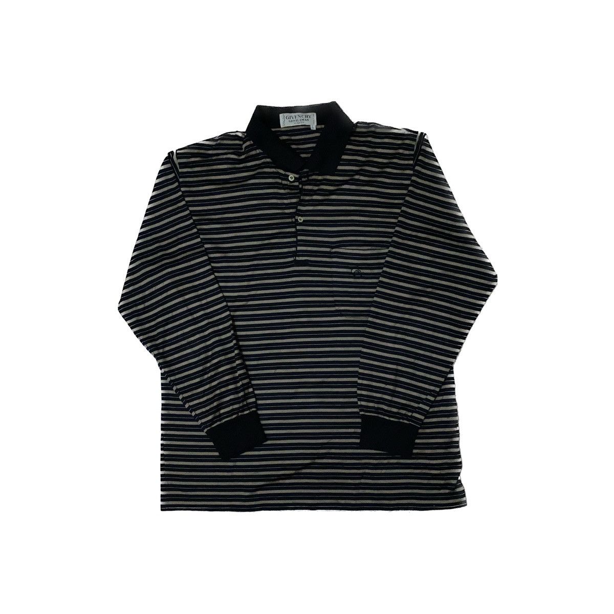 Givenchy 1970's Vintage Givenchy Stripped Longsleeve Size US L / EU 52-54 / 3 - 1 Thumbnail