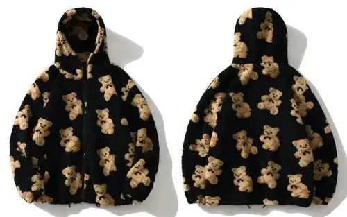 Other Bears Teddy Black Hoodie Sweatshirt Pullover Jersey Jumper Size US XL / EU 56 / 4 - 8 Thumbnail