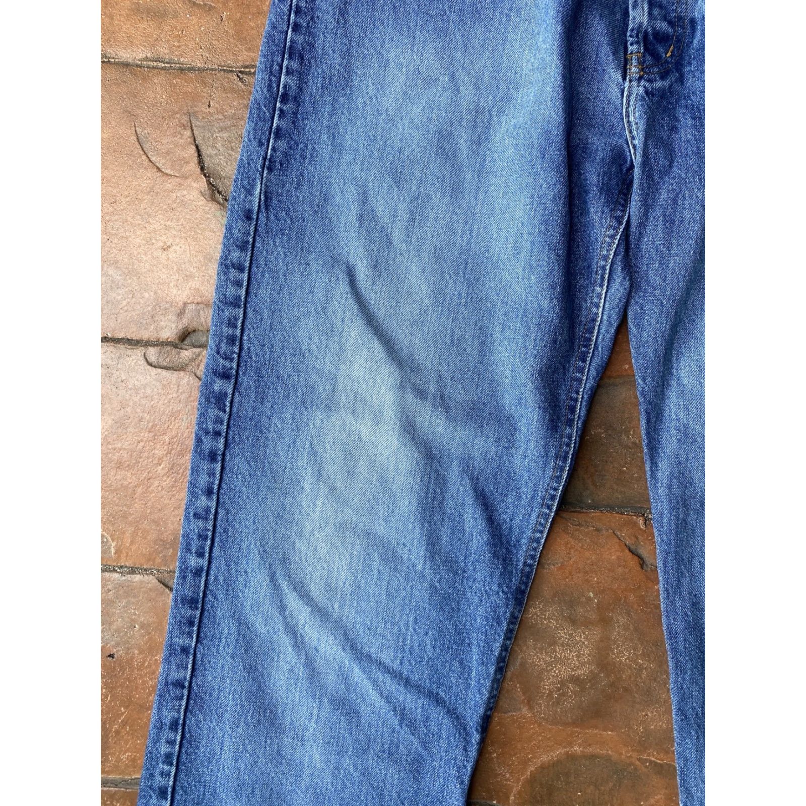 Moschino VINTAGE Moschino Peace Sign Jeans Denim 90s Button Fly Dark Washed 36 Mens Europe Italy Regular Size US 36 / EU 52 - 5 Thumbnail