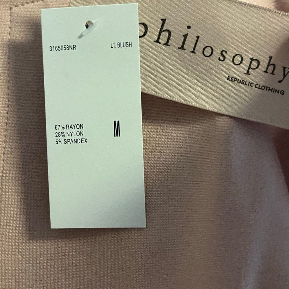 Philosophy di Lorenzo Serafini Philosophy Open Front Blush Pink Blazer 3/4 Sleeve Size M Size M / US 6-8 / IT 42-44 - 6 Thumbnail