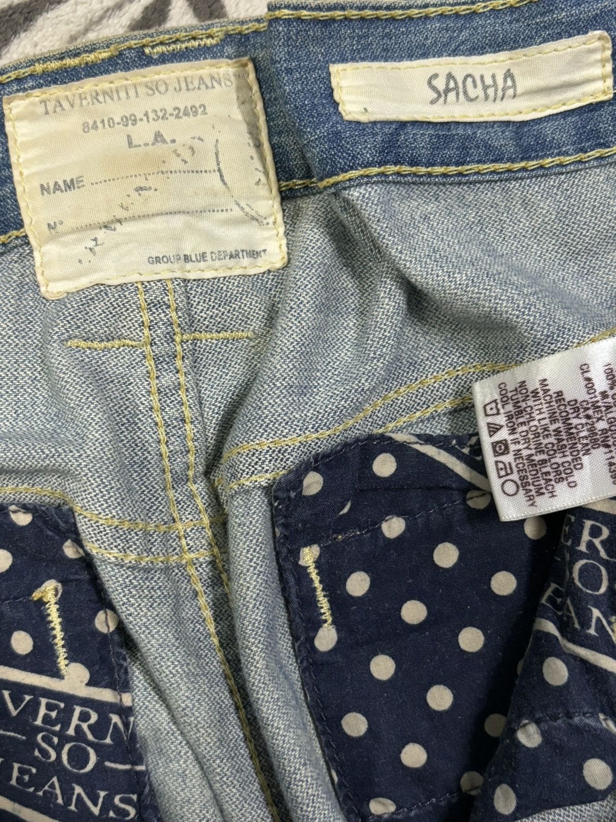 Tornado Mart Vintage Taverniti Sacha Mud Wash Flare Distressed Jeans Size US 32 / EU 48 - 21 Thumbnail