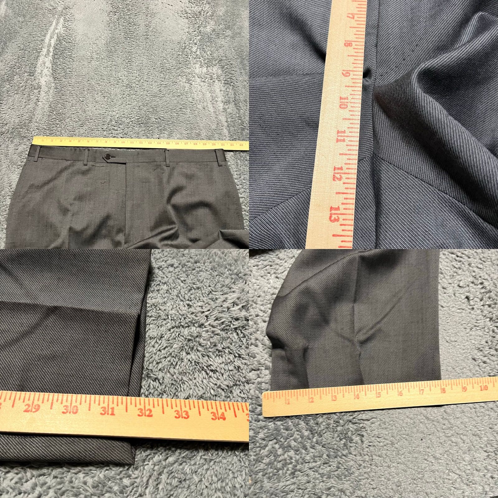 Canali Canali 1934 Pants Mens Gray Wool Dress Pants 40 Regular Inseam 31 Trousers Mens Size US 40 / EU 56 - 8 Thumbnail