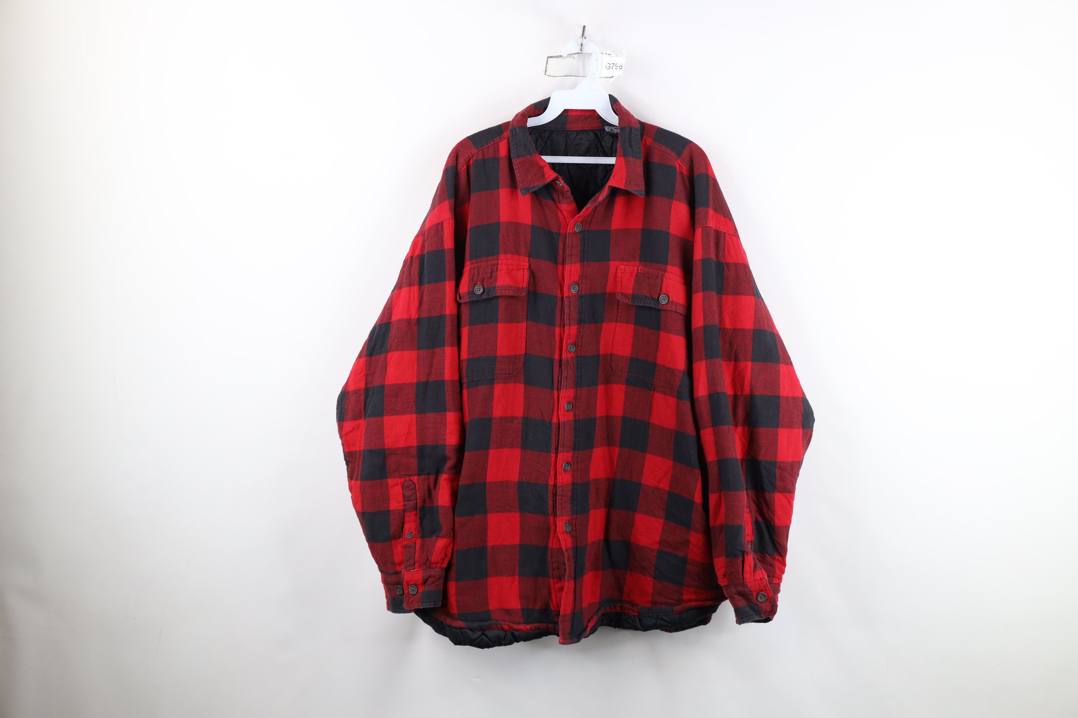 Vintage Vintage 90s Streetwear Flannel Button Shirt Jacket Jac Size US XXL / EU 58 / 5 - 1 Thumbnail