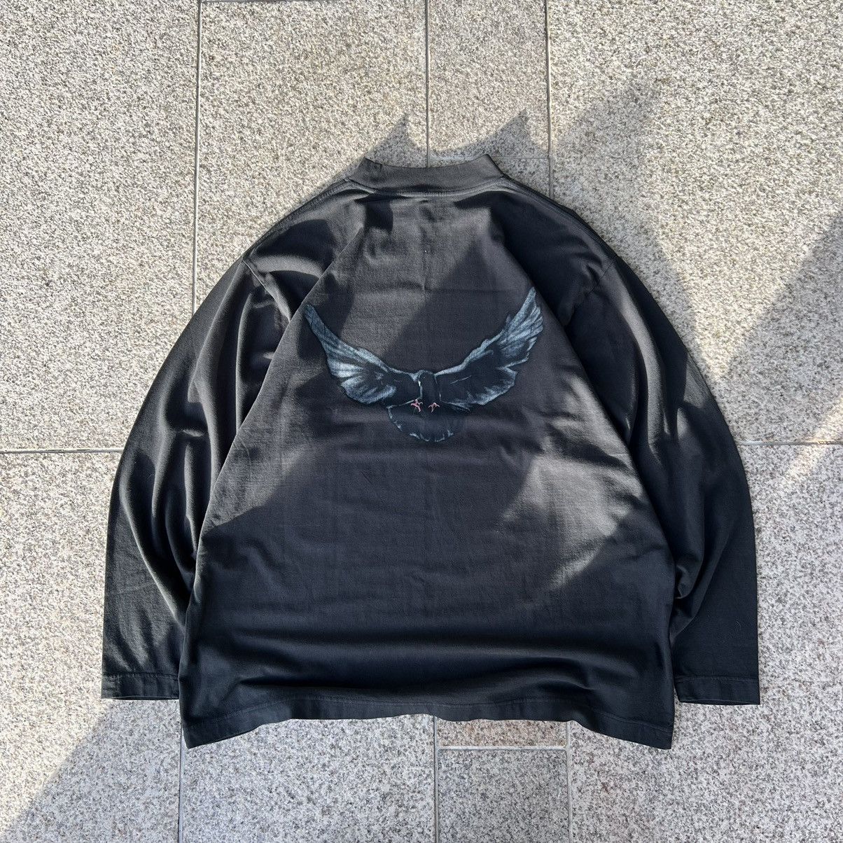 Image of Yeezy Gap By Balenciaga Dove Long-Sleeve Dark Black in Blue, Men's (Size 2XL)