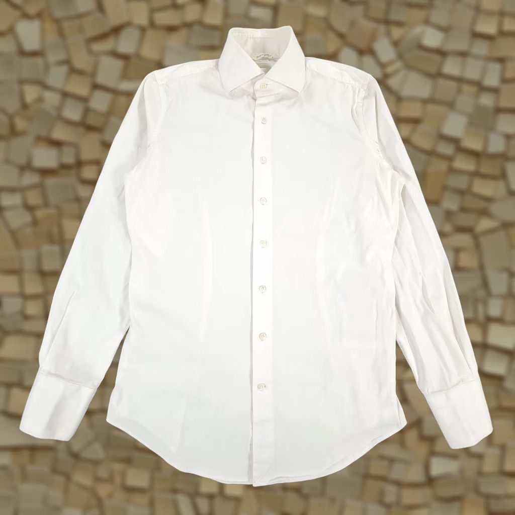 Suitsupply Suitsupply Shirt White 15 3/4 Cotton Stretch Extra Slim Fit Reggiani Men's Button-Up Long Sleeve Collared Casual Size US M / EU 48-50 / 2 - 1 Thumbnail