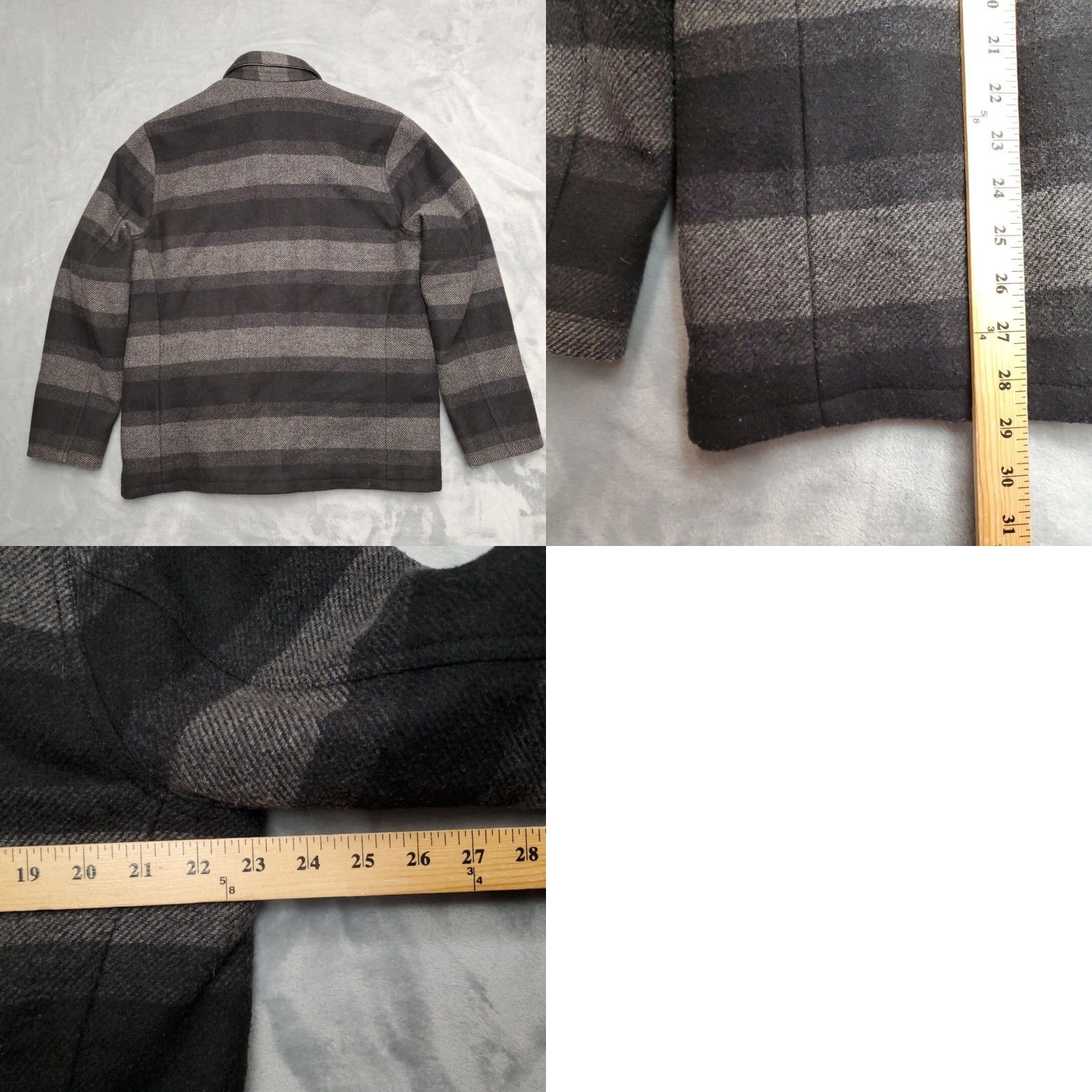 Lucky Brand VINTAGE Lucky Brand Jacket Mens L Striped Wool Blend Sherpa Lined Y2K Retro Bomber Jacket Size US L / EU 52-54 / 3 - 8 Thumbnail