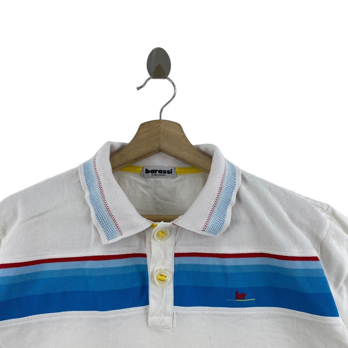 Japanese Brand BARASSI MILANO Japanese Brand Blue Stripes Button Up Collar Size US M / EU 48-50 / 2 - 2 Thumbnail
