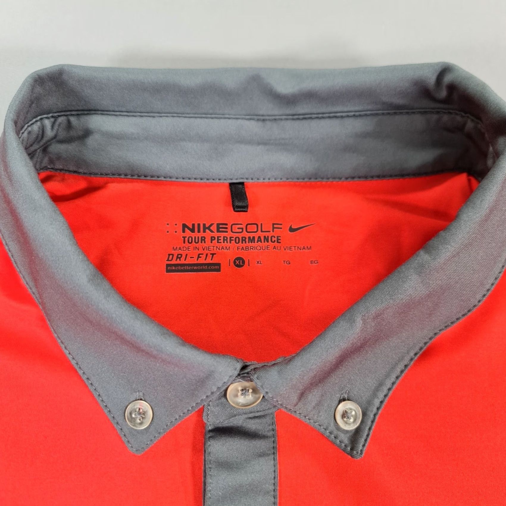 Nike Nike Golf Polo Mens XL Red Dri-Fit Short Sleeve Collared Button Logo 599018 619 Size US XL / EU 56 / 4 - 3 Thumbnail