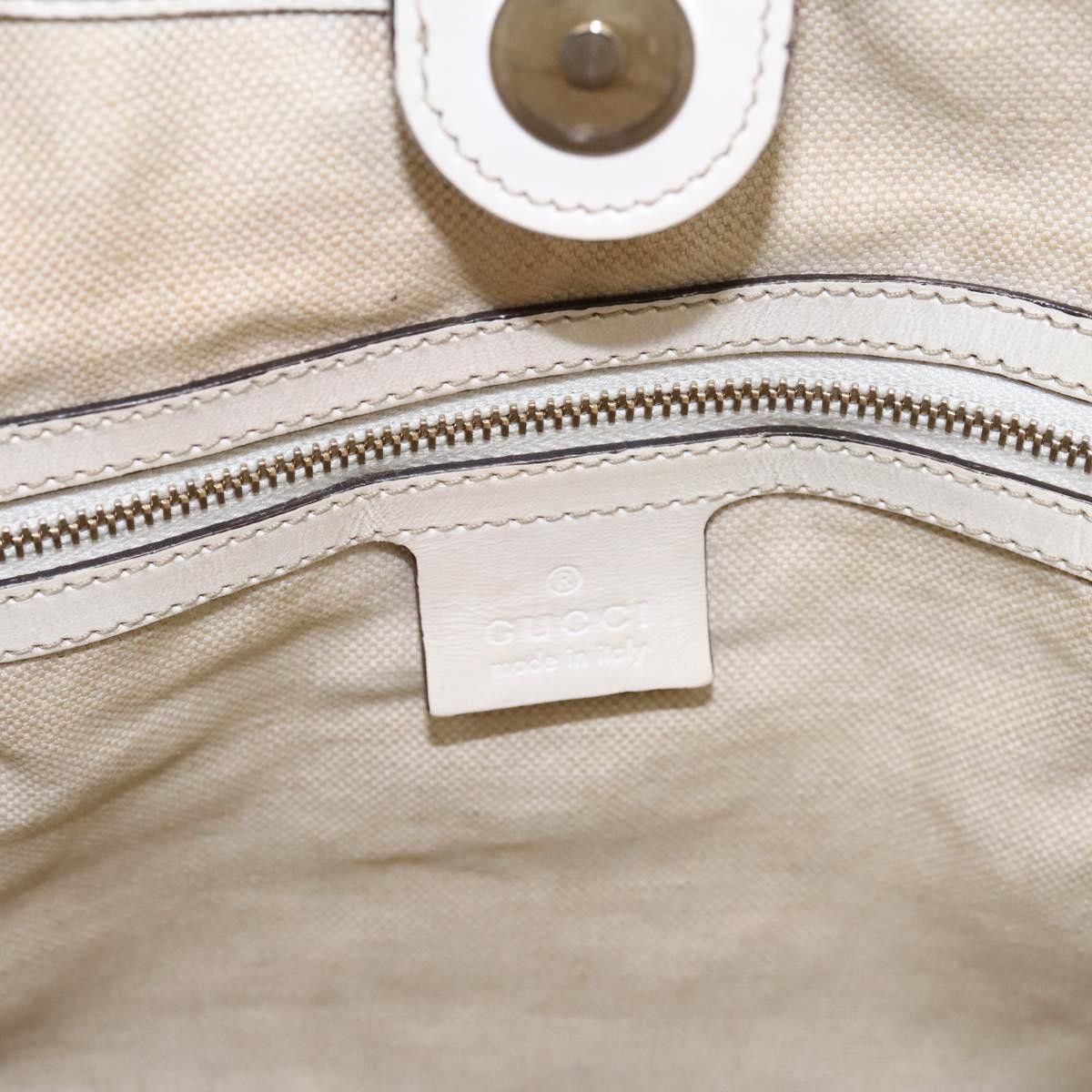 Gucci GUCCI GG Canvas Sherry Line Shoulder Bag Navy Gold 247597 Size ONE SIZE - 18 Thumbnail