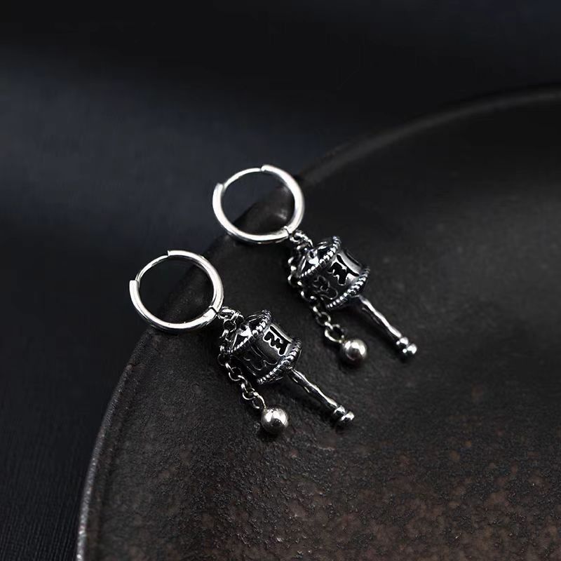 Jewelry Tibet Future Earrings One Pairs Chrome Jewelry Size ONE SIZE - 3 Thumbnail