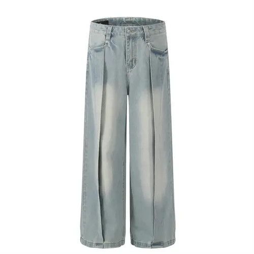 VIBE High street loose straight washed stitching jeans y2k Size US 32 / EU 48 - 7 Thumbnail
