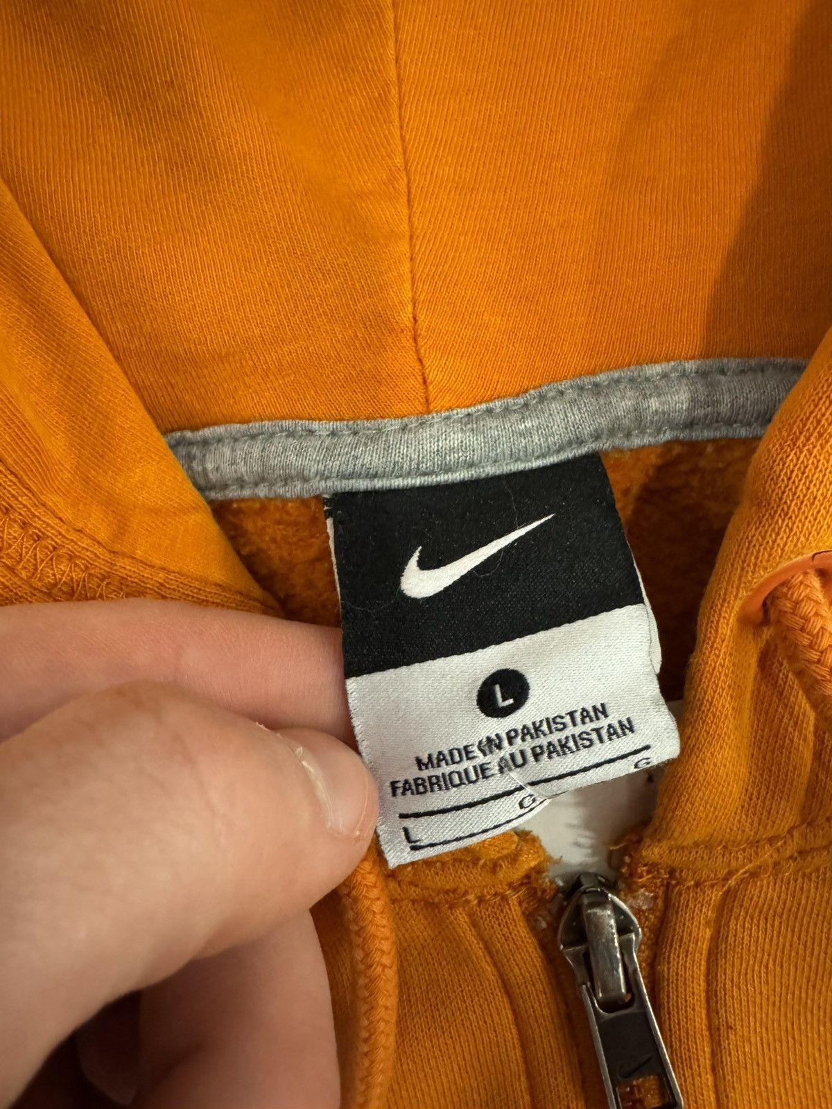 Nike Y2K Nike Essential Orange Full Zip Vintage Hoodie Size US L / EU 52-54 / 3 - 5 Thumbnail