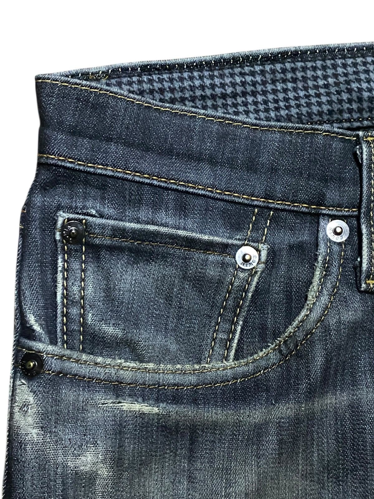 Japanese Brand Vintage Japanese Brand Edwin 403 Distressed Loose Jeans Size US 32 / EU 48 - 10 Thumbnail