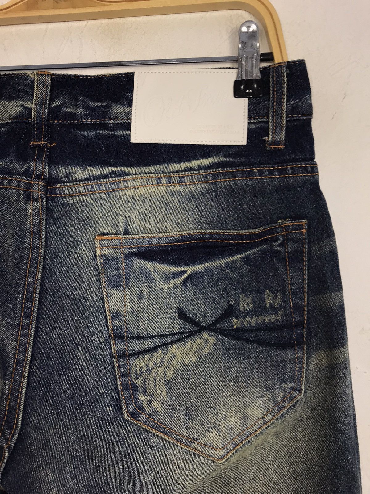Japanese Brand Old Frame Whisker Design Indigo Denim Jeans Fits Size 32 Size US 32 / EU 48 - 6 Thumbnail
