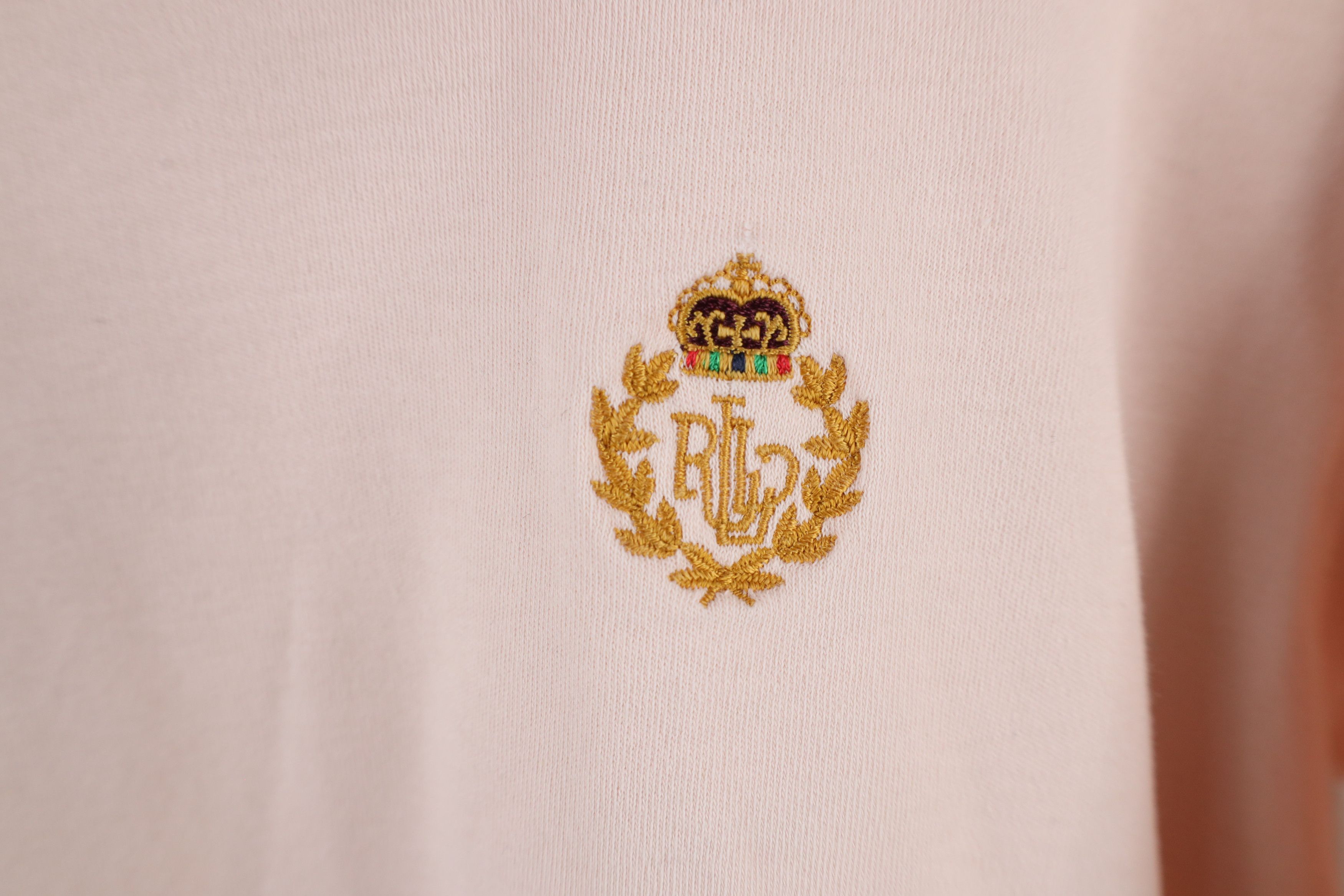 Ralph Lauren × Vintage Vintage 90s Ralph Lauren Ribbed Knit Turtleneck T-Shirt Pink Size M / US 6-8 / IT 42-44 - 4 Thumbnail