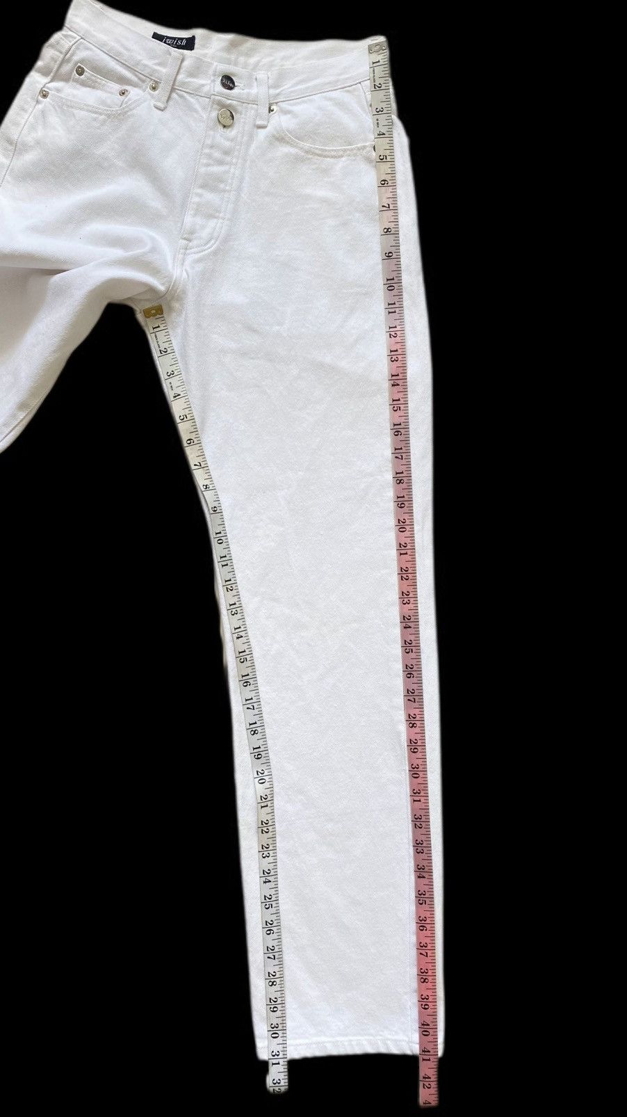 Y's Vintage Iwish Y’s Bis Yohji Yamamoto Crisp White Jeans Size US 28 / EU 44 - 8 Thumbnail