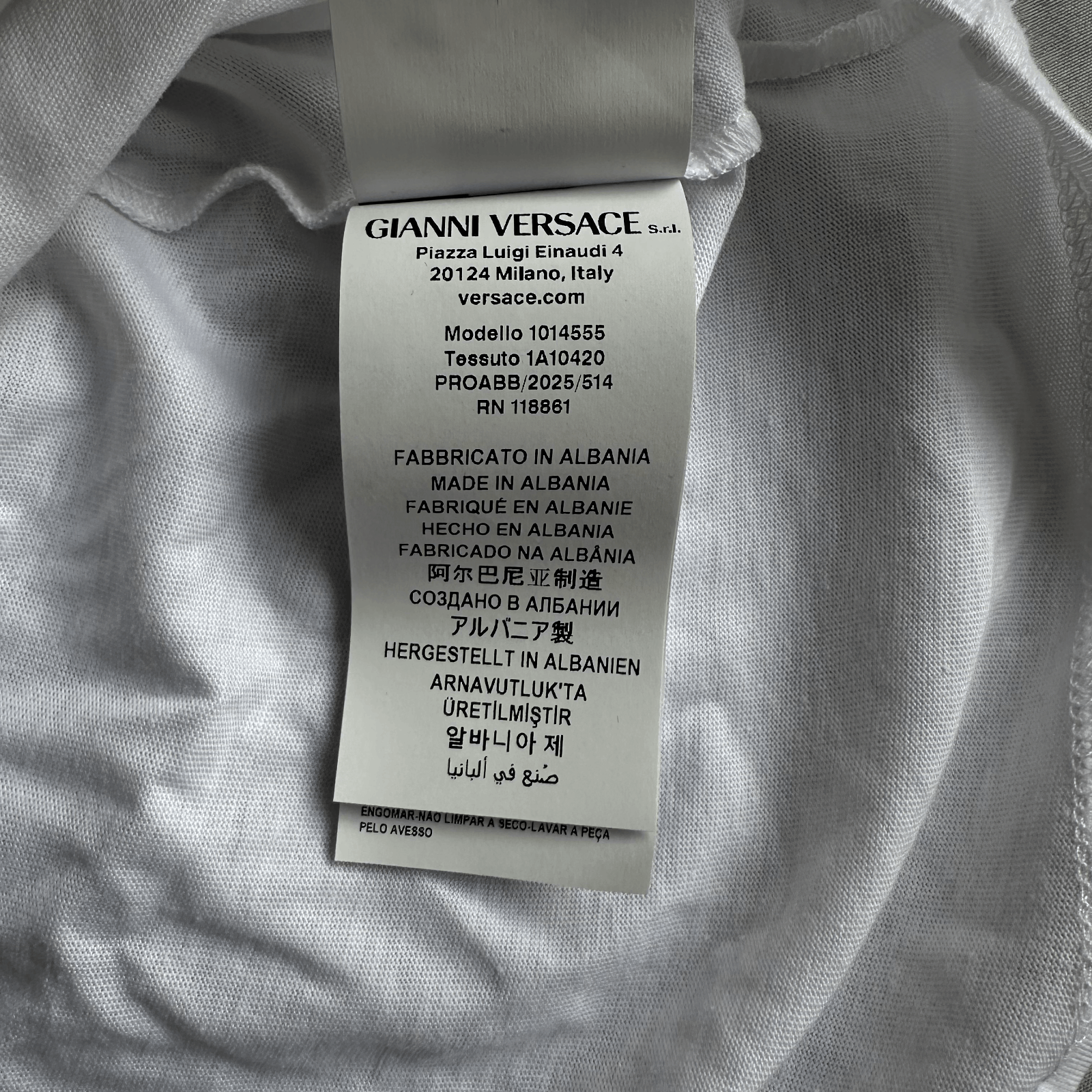 Versace Versace White Shirt With Golden Medusa Head On Chest Size M Size M / US 6-8 / IT 42-44 - 5 Thumbnail