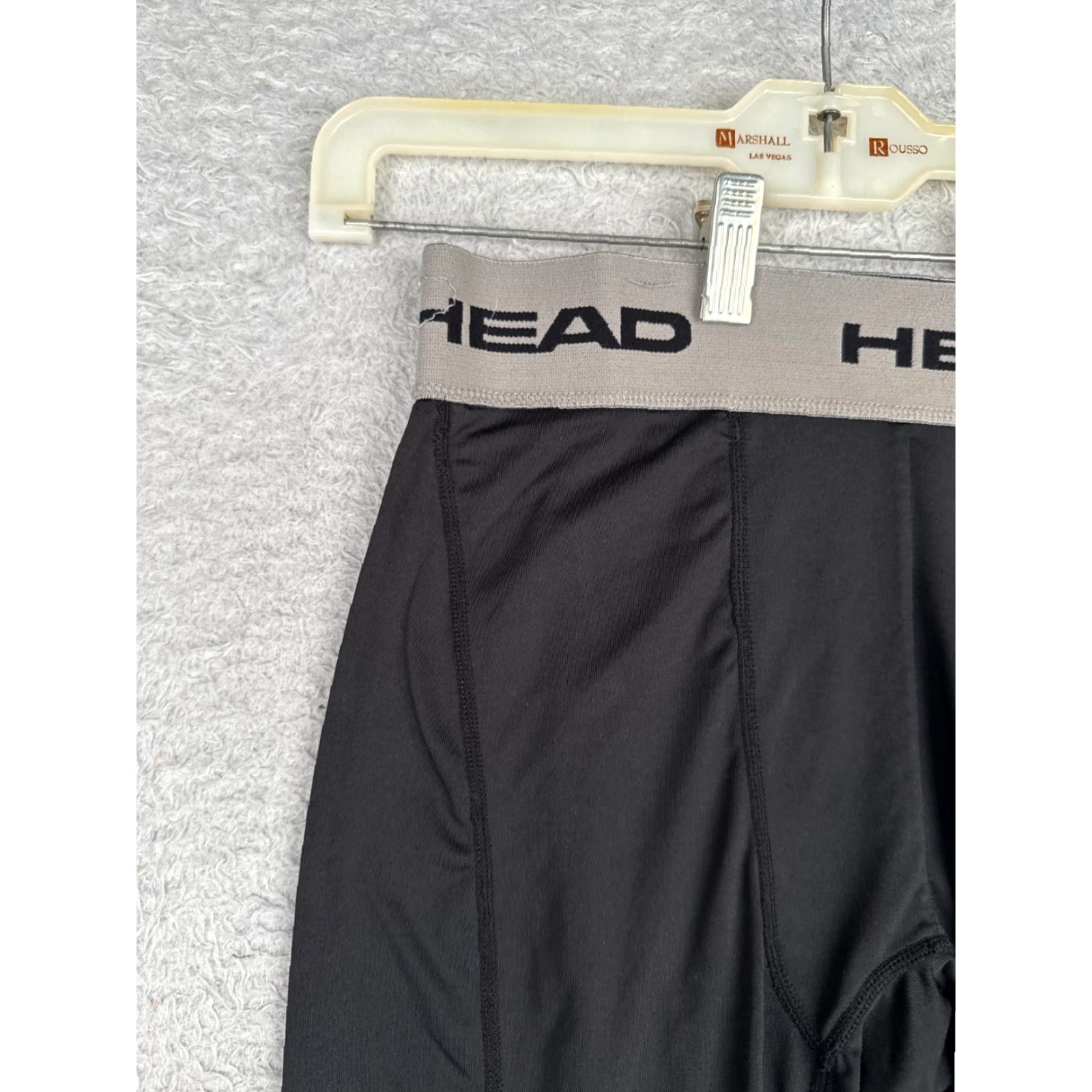 Vintage HEAD Men Shorts Small Black Spandex Polyester Athletic Compression Waistband Workout Sports Gym Size US 29 - 4 Thumbnail