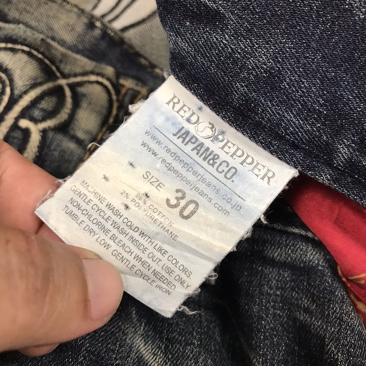 Japanese Brand RED PEPPER JAPAN DESIGN DENIM DISTRESSED DENIM PANTS Size US 30 / EU 46 - 20 Thumbnail