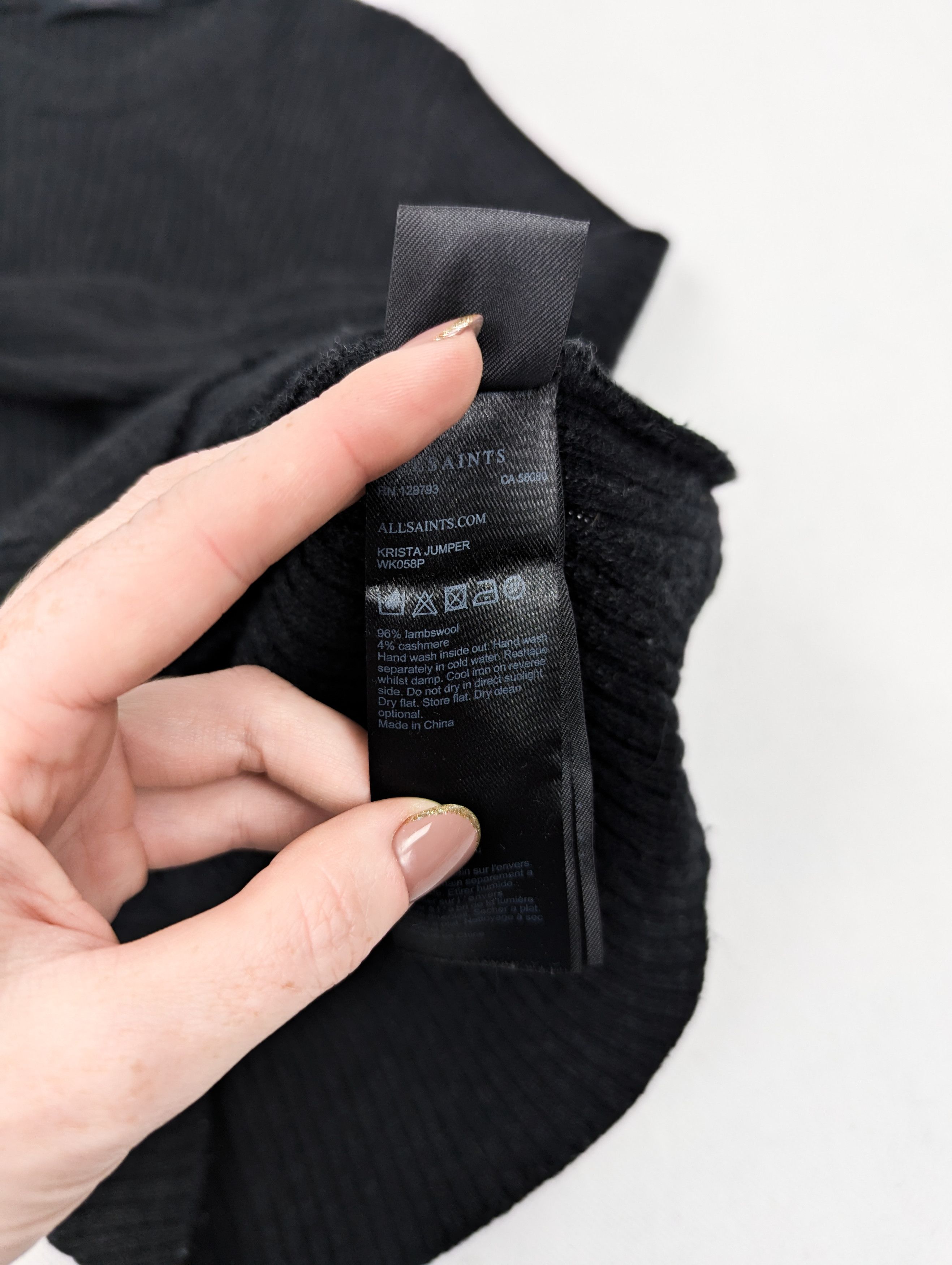 Allsaints Allsaints dark grey wool cashmere sweater jumper XS Size XS / US 0-2 / IT 36-38 - 5 Thumbnail
