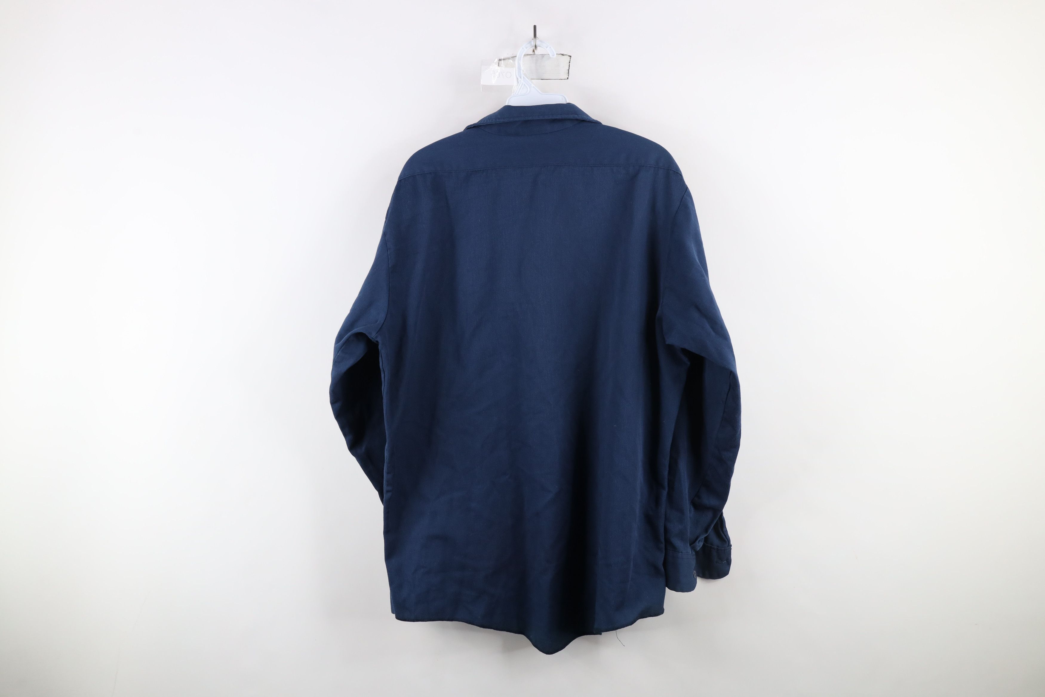 Dickies × Vintage Vintage 90s Dickies Workwear Mechanic Button Shirt Blue USA Size US M / EU 48-50 / 2 - 11 Thumbnail