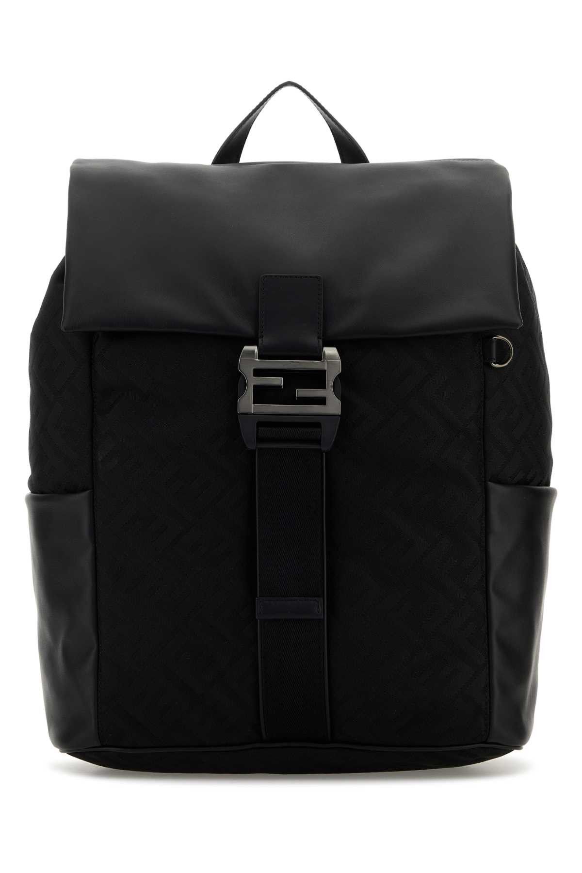 Fendi Black Nylon Fendi Flux Backpack Size ONE SIZE - 1 Thumbnail