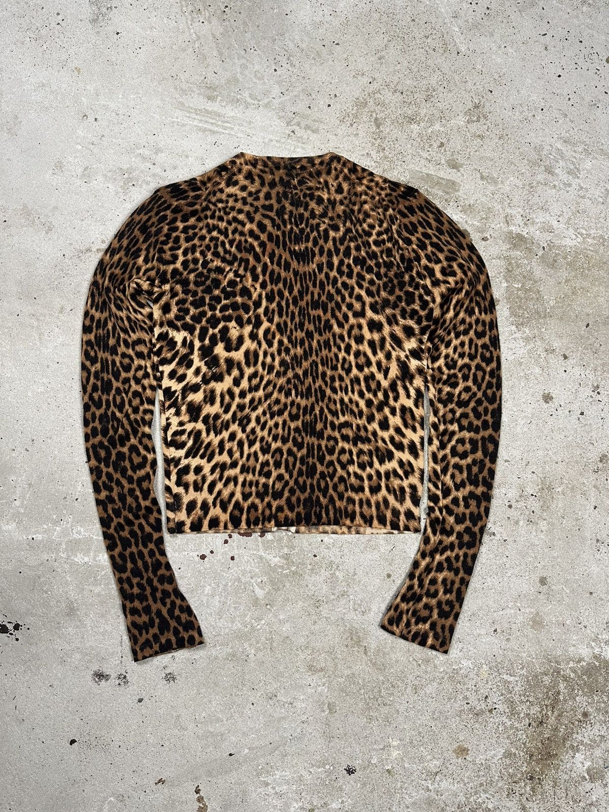 John Galliano Vintage 2000s John Galliano Leopard Print Cashmere Cardigan Size M / US 6-8 / IT 42-44 - 2 Thumbnail