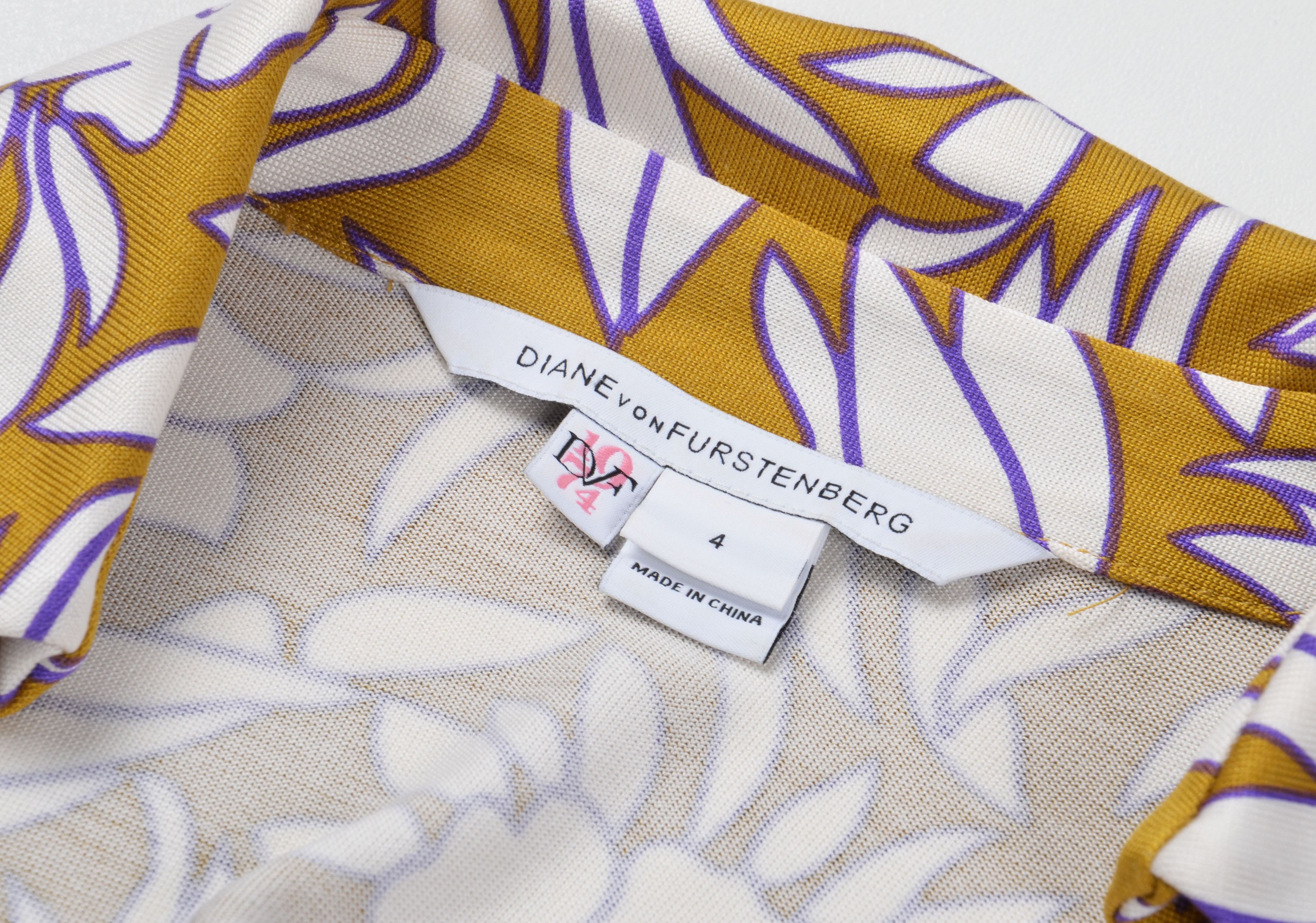 Diane von Furstenberg Diane von Furstenberg 100% Silk Floral Wrap Dress Size S / US 4 / IT 40 - 6 Thumbnail
