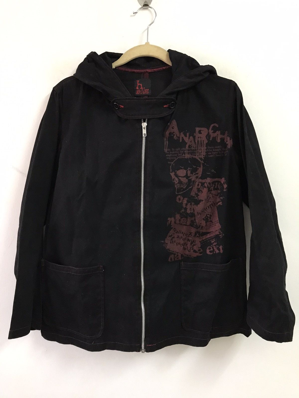 Japanese Brand H. Anarchy Punk Hoodie Jacket Size US S / EU 44-46 / 1 - 1 Thumbnail
