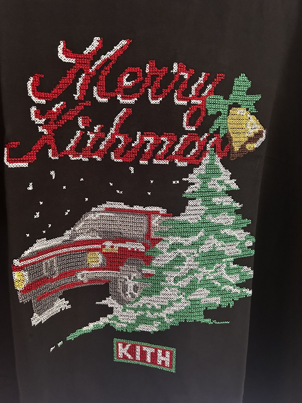 Kith Kith Kithmas Needlepoint T Shirt Black Size XXL Size US XXL / EU 58 / 5 - 2 Thumbnail