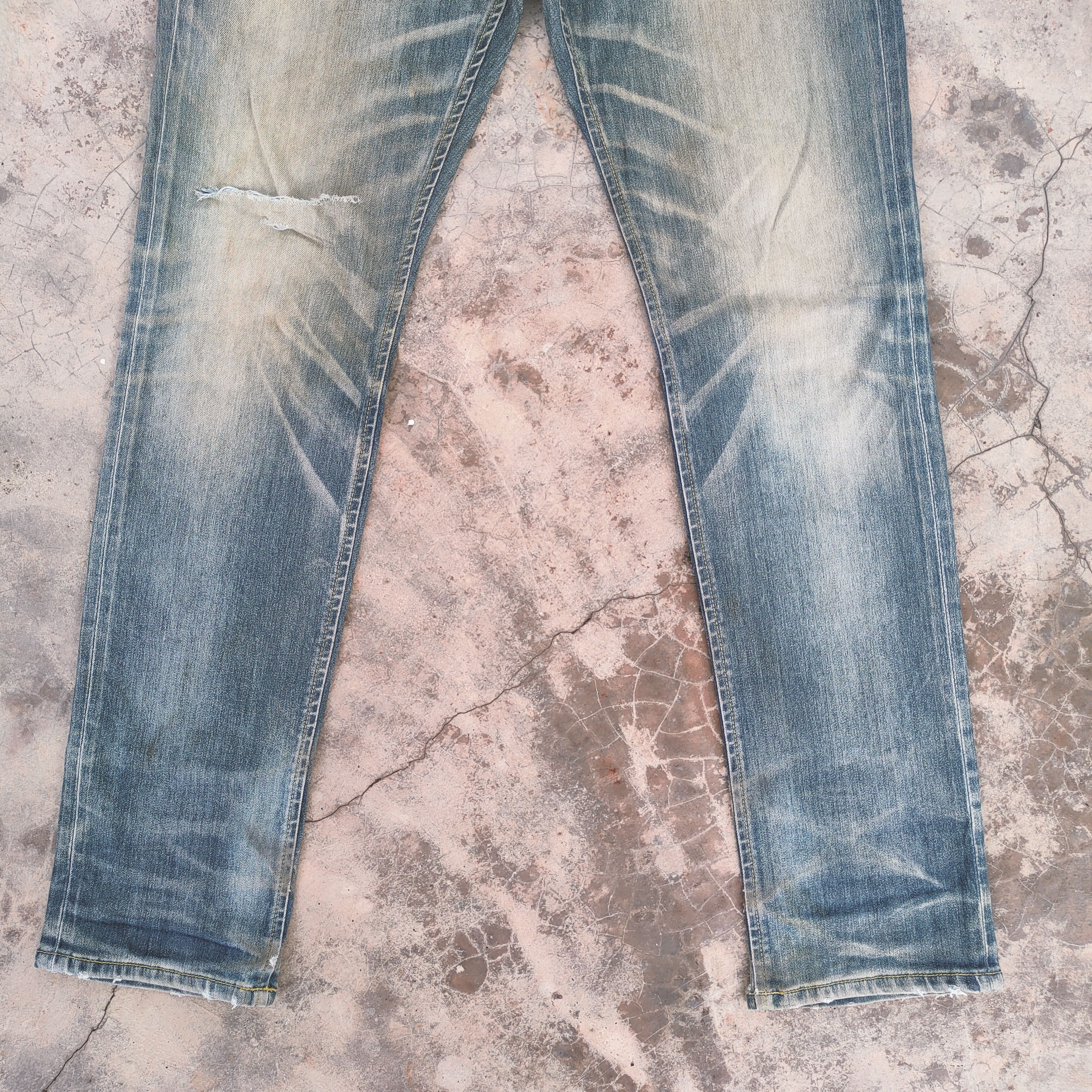 Rusty VINTAGE BACK NUMBER RUSTY RIPPED FADED JEANS DENIM PANTS Size US 30 / EU 46 - 5 Thumbnail