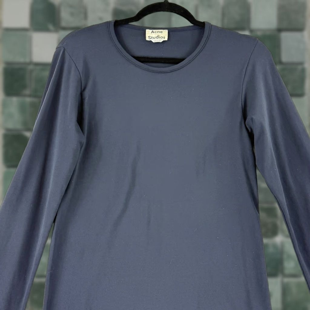 Acne Studios Acne Studios Mini Dress Womens OS Black Long Sleeve Bodycon Crew Neck Size ONE SIZE - 1 Thumbnail