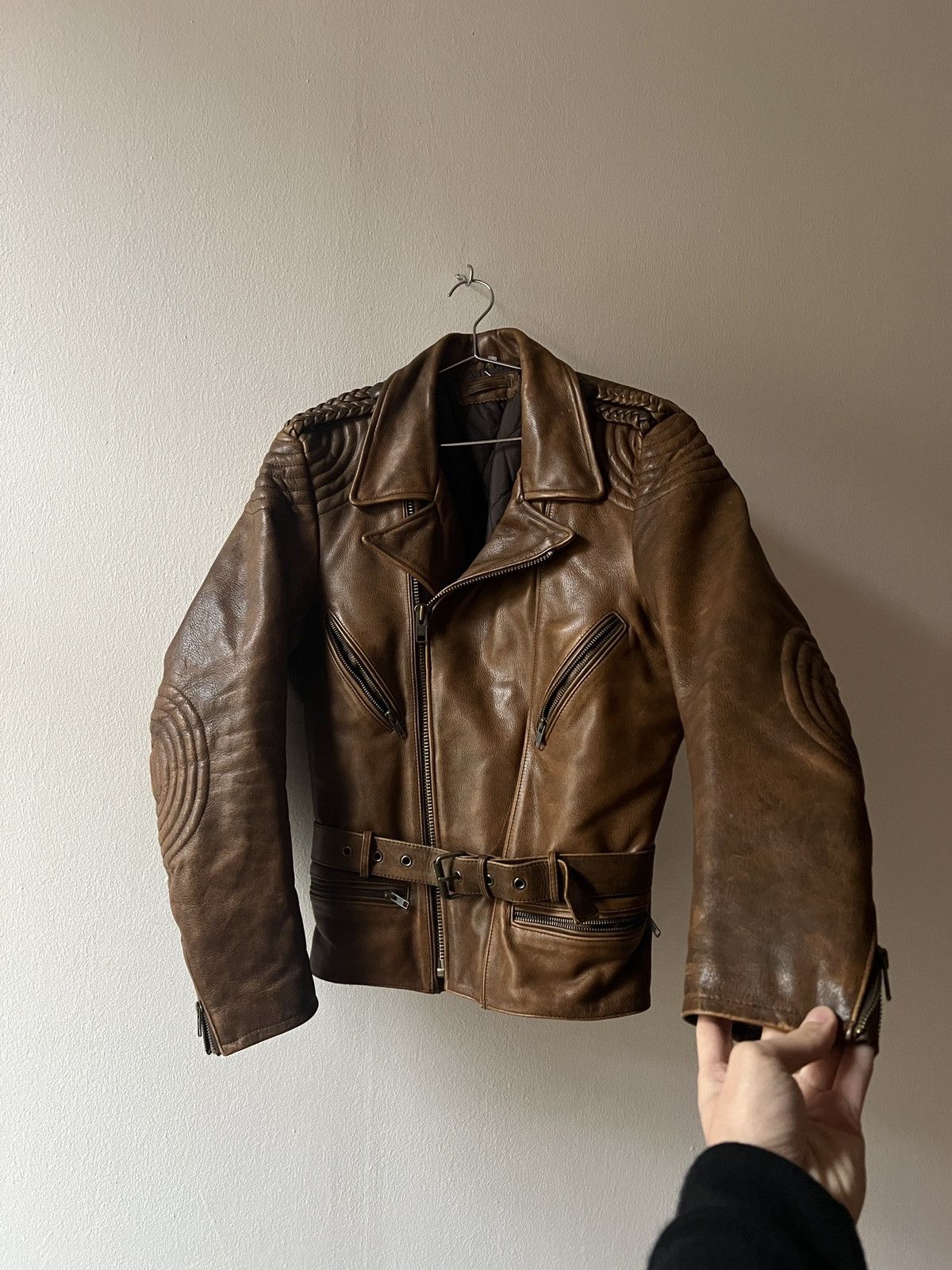 Vintage Hein Gericke 100% Leather Biker Moto Jacket