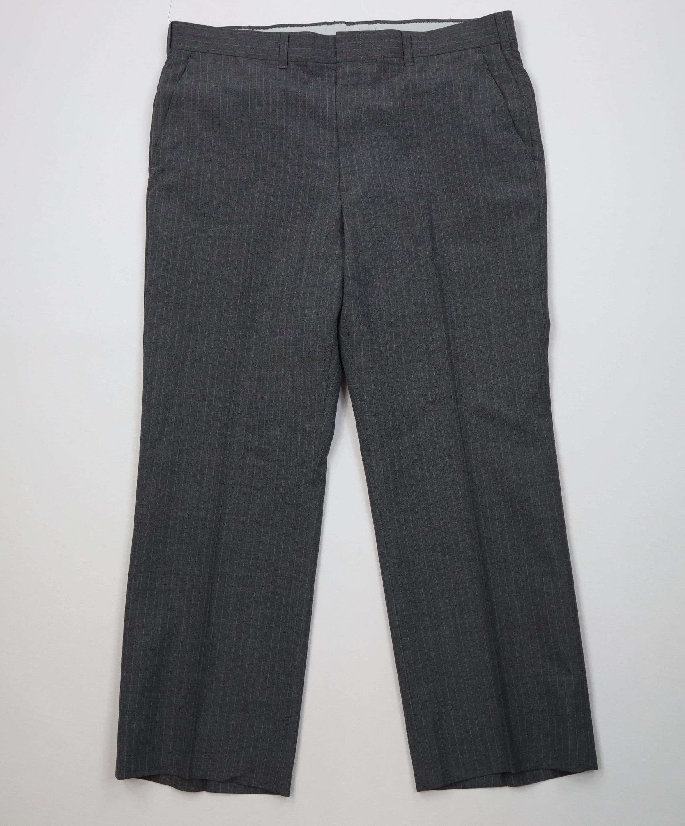 Vintage Vintage 70s Streetwear Striped Wide Leg Chino Pants Gray USA Size US 36 / EU 52 - 1 Thumbnail