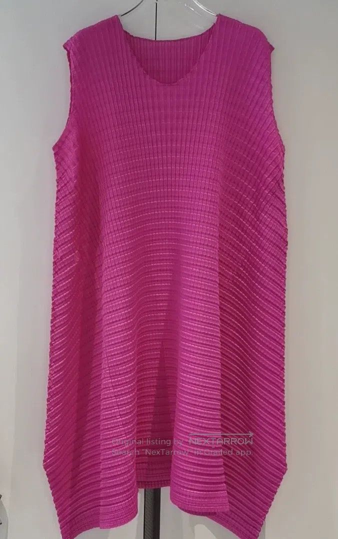 Issey Miyake Issey Miyake Waffle Rose Pink Dress Size XXL / US 16-18 / IT 52-54 - 1 Thumbnail