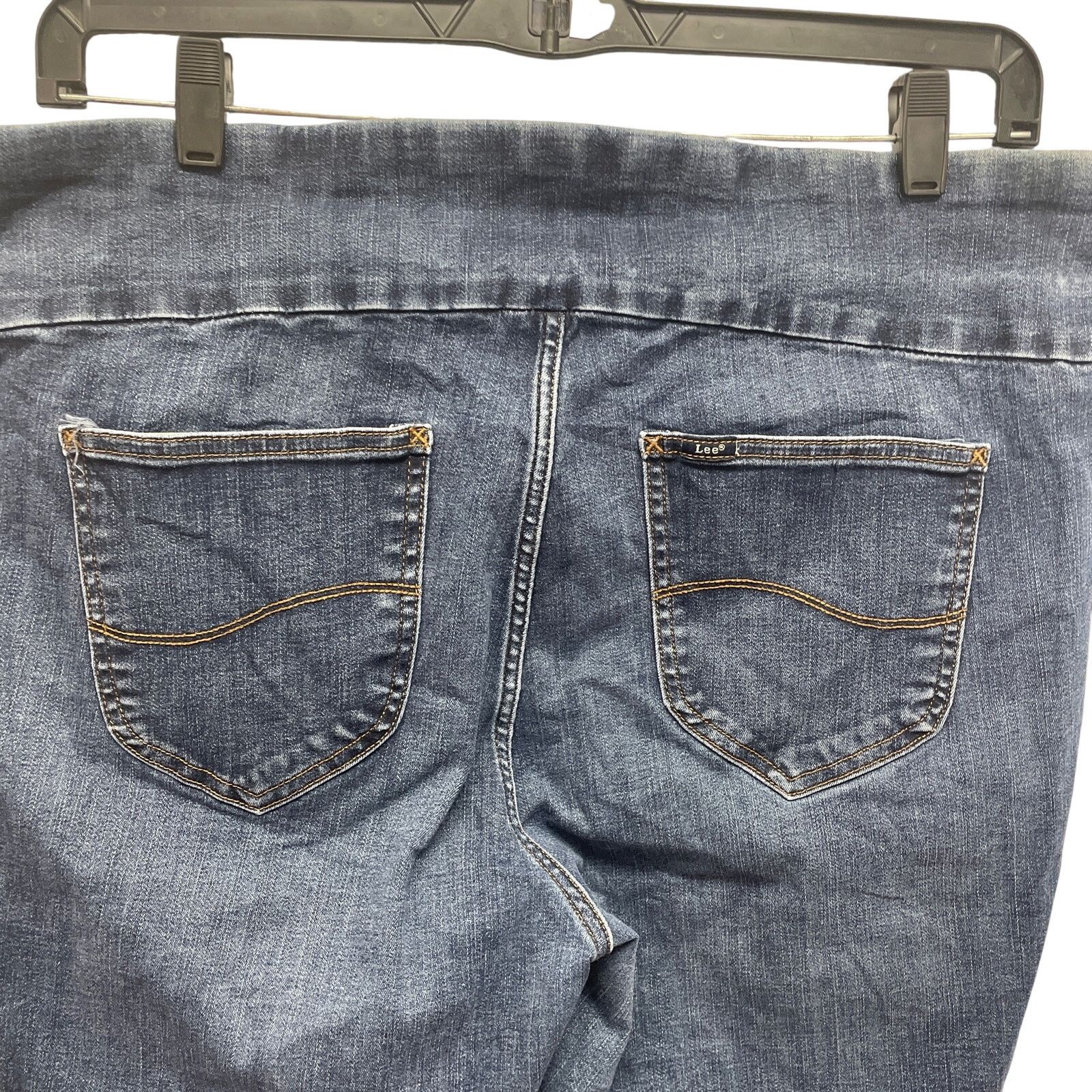 Lee Lee Plus Size 22W Petite Slim Fit Stretch Denim Blue Jeans Size 41" - 4 Thumbnail