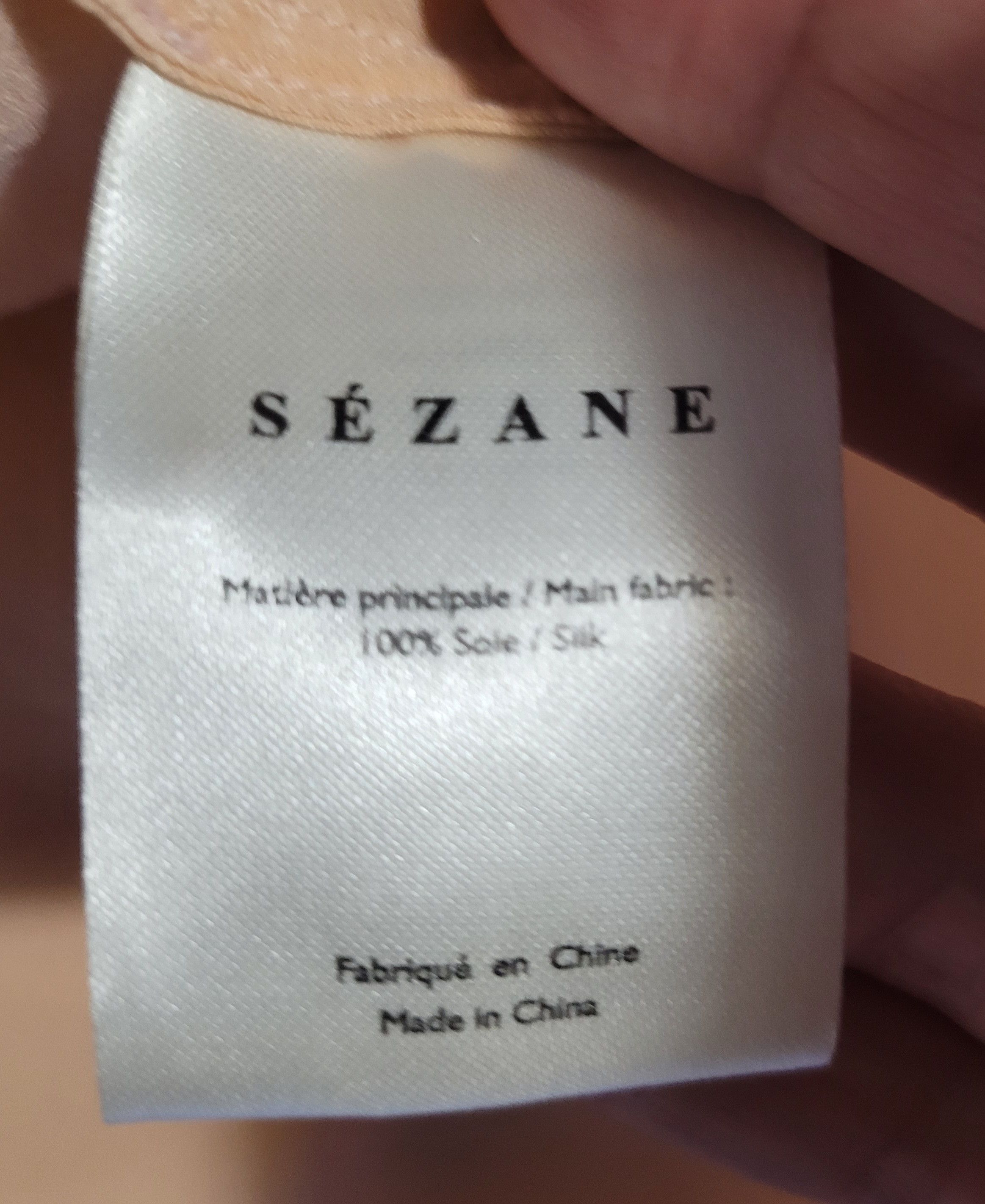 Sezane Chemise Sezane soie rose 36 fêtes rétro vintage Size XS / US 0-2 / IT 36-38 - 4 Thumbnail