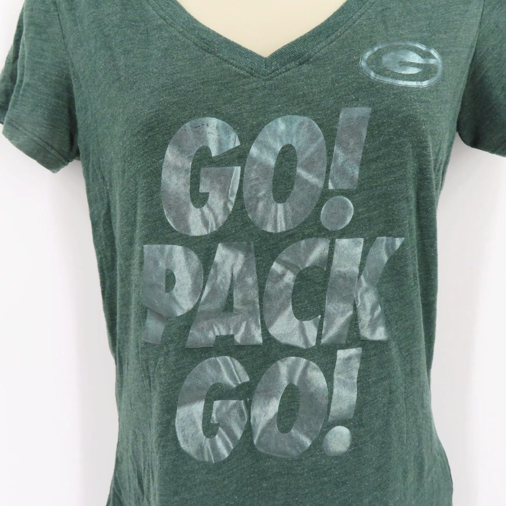Nike Nike Womens T-Shirt Go Pack Go Green Bay Packers V Neck Shirt Top NFL Apparel Small Green Ladies Girl? Size S / US 4 / IT 40 - 3 Thumbnail