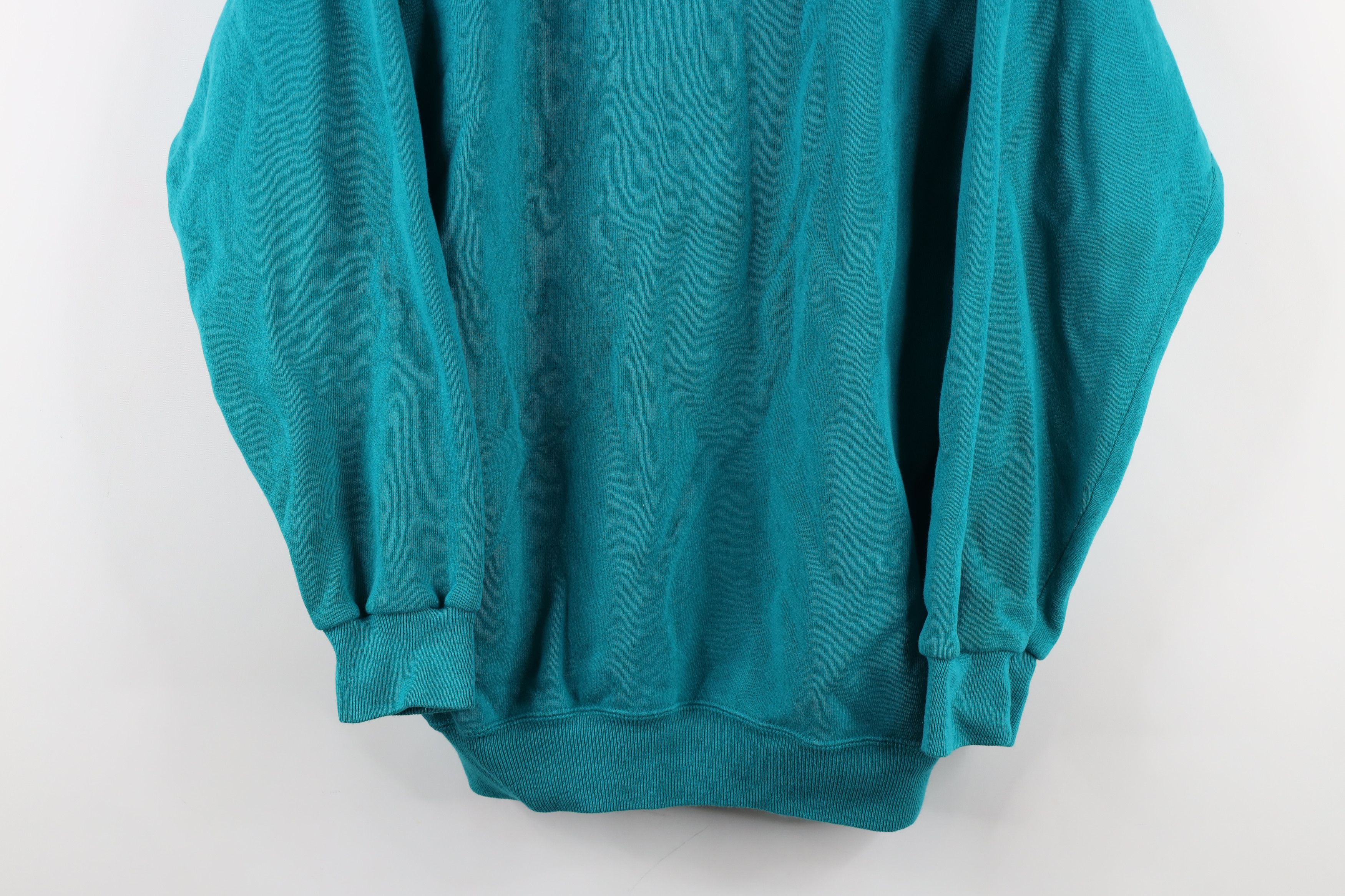 Vintage Vintage 80s 90s Streetwear Crewneck Sweatshirt Teal USA Size XL / US 12-14 / IT 48-50 - 3 Thumbnail