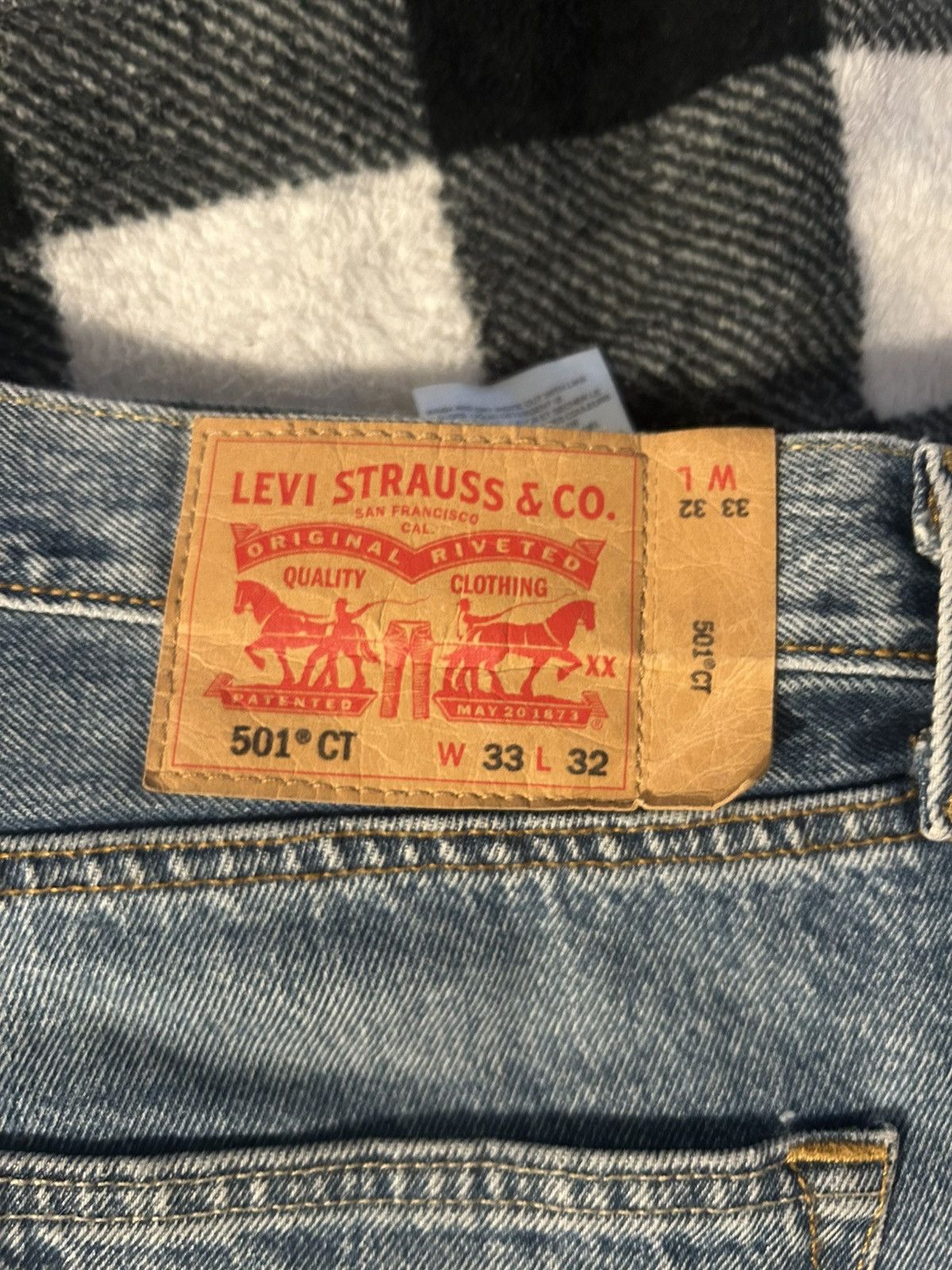 Levi's Levi’s 501CT Light Wash Denim Size US 33 - 3 Thumbnail