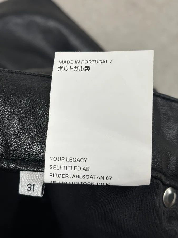 Our Legacy Our Legacy Black Faux Leather Formal Moto Cut Pants Size US 32 / EU 48 - 12 Thumbnail