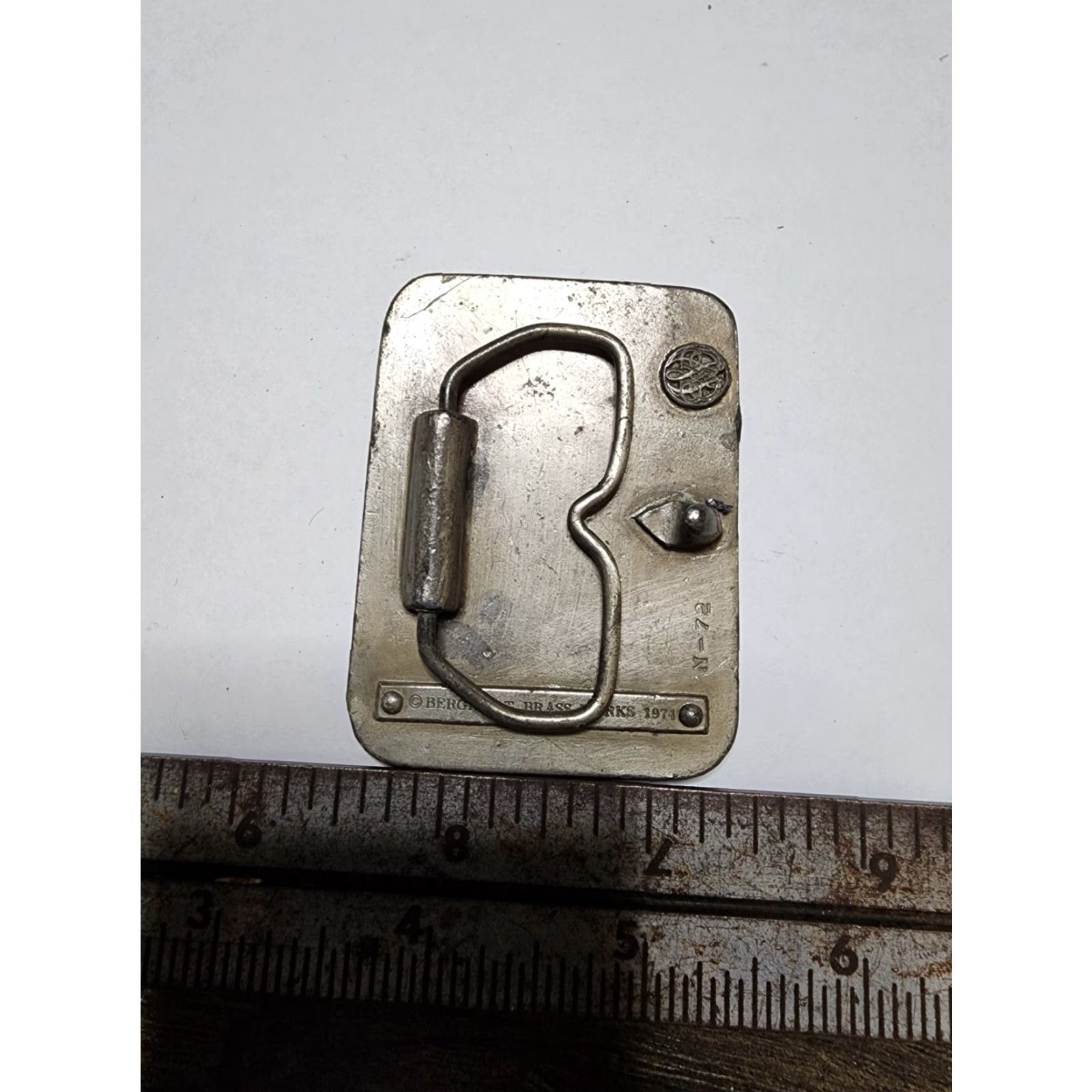 Vintage VTG Bergamot Brass Works LEEK Elephant Bathroom Urinal Belt Buckle Mens Belt Buckle Pewter 1970s Rockabilly Artwork Funny Size ONE SIZE - 2 Thumbnail