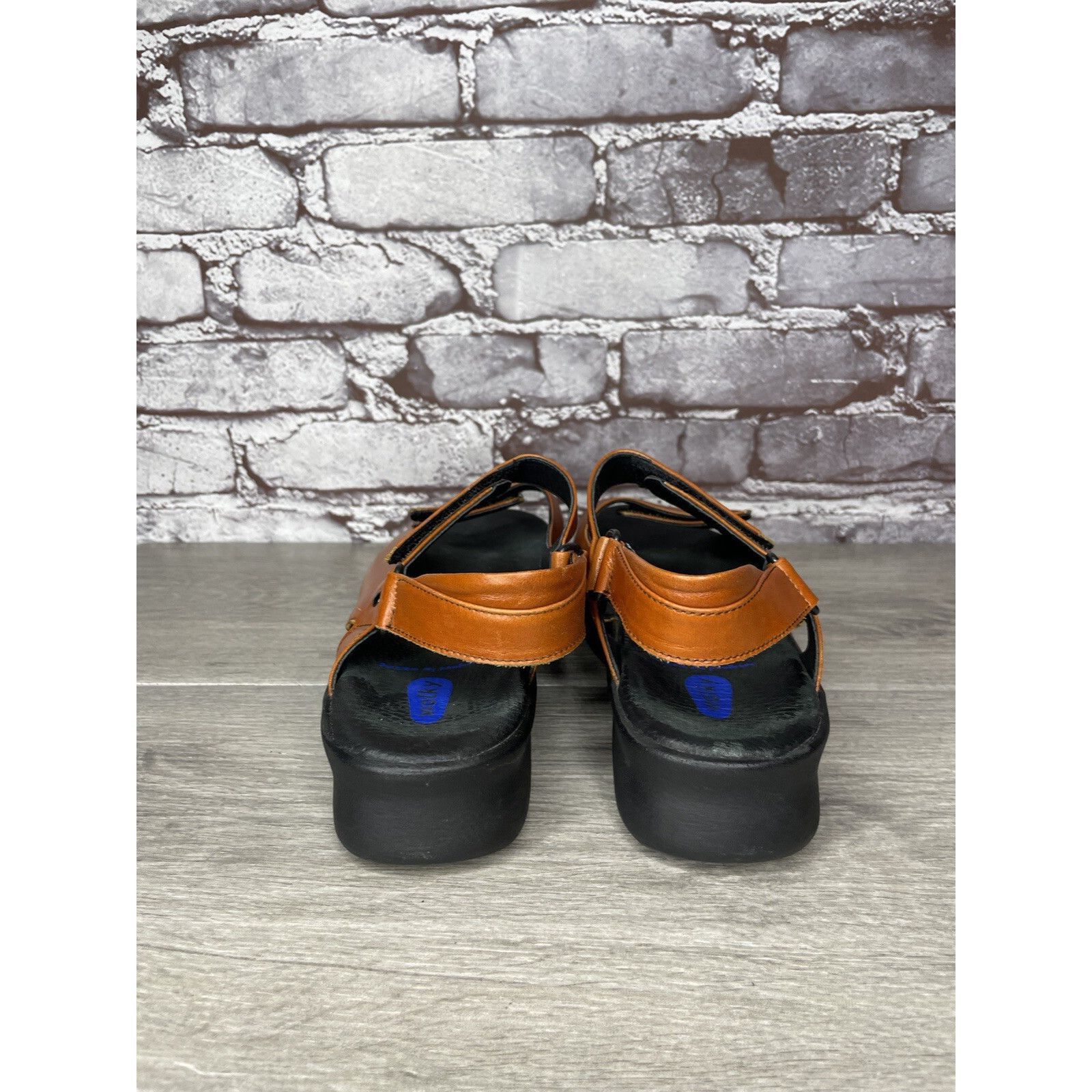 Other Wolky Brown Leather Strappy Comfort Wedge Ankle Strap Sandal Size US 11 / IT 41 - 5 Thumbnail