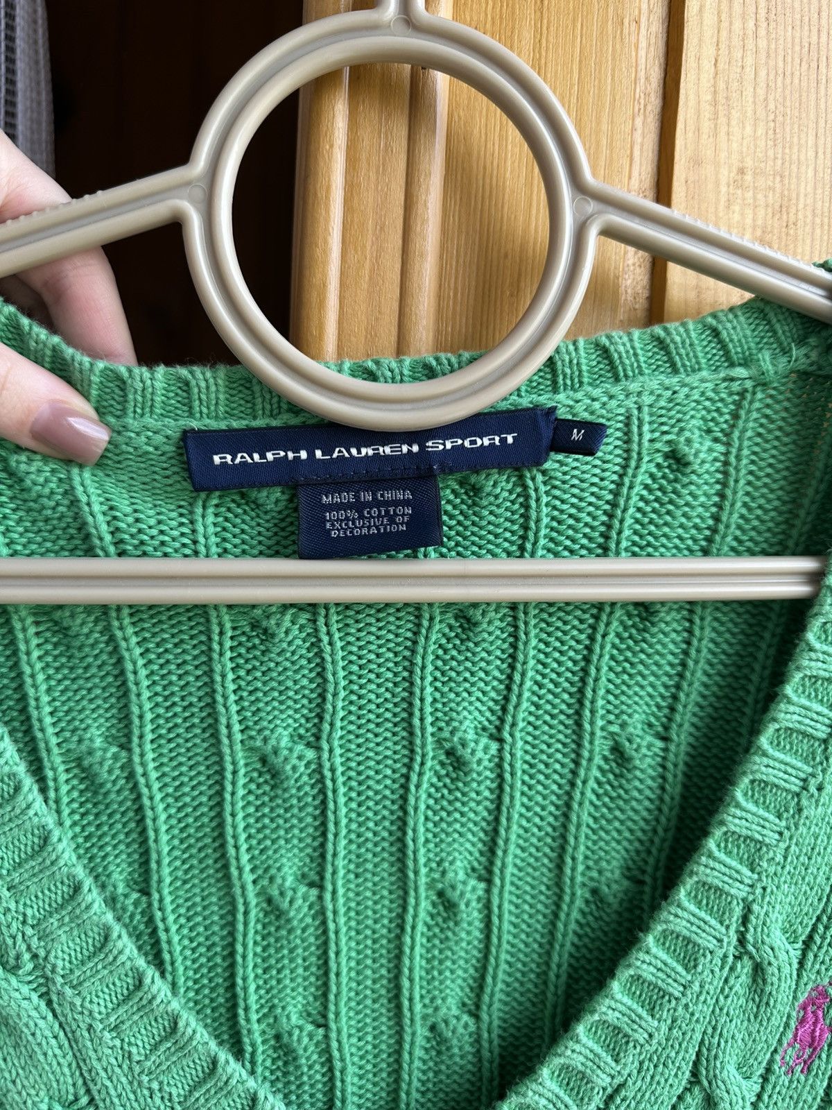 Polo Ralph Lauren Polo Ralph Lauren Sport Sweater Women M Green Cable Knit Size M / US 6-8 / IT 42-44 - 5 Thumbnail