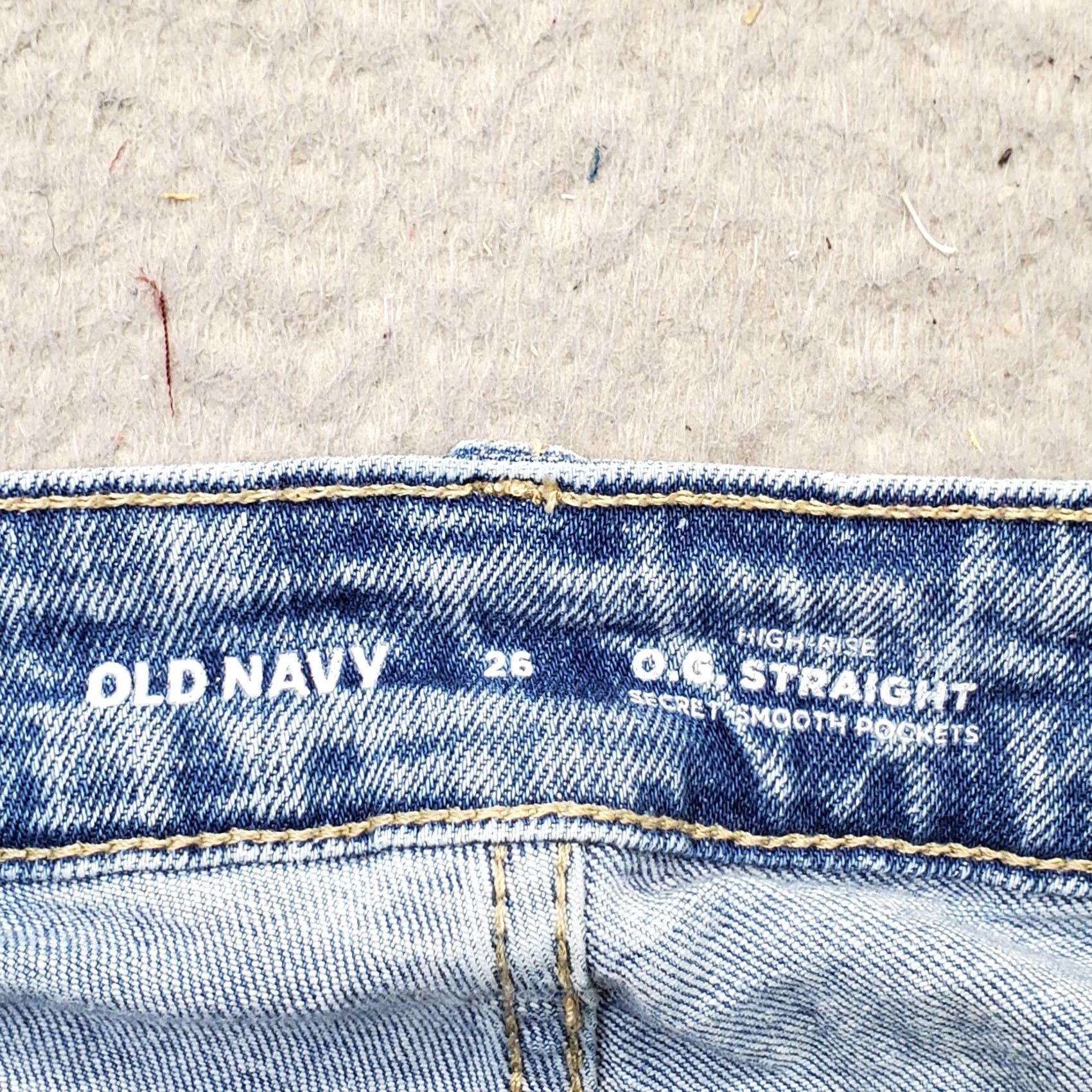 Old Navy Old Navy Jeans Women 26 Blue Denim High Rise Straight 5-Pocket Pockets Vintage: No CSS: N/A Size 26" / US 2 / IT 38 - 7 Thumbnail