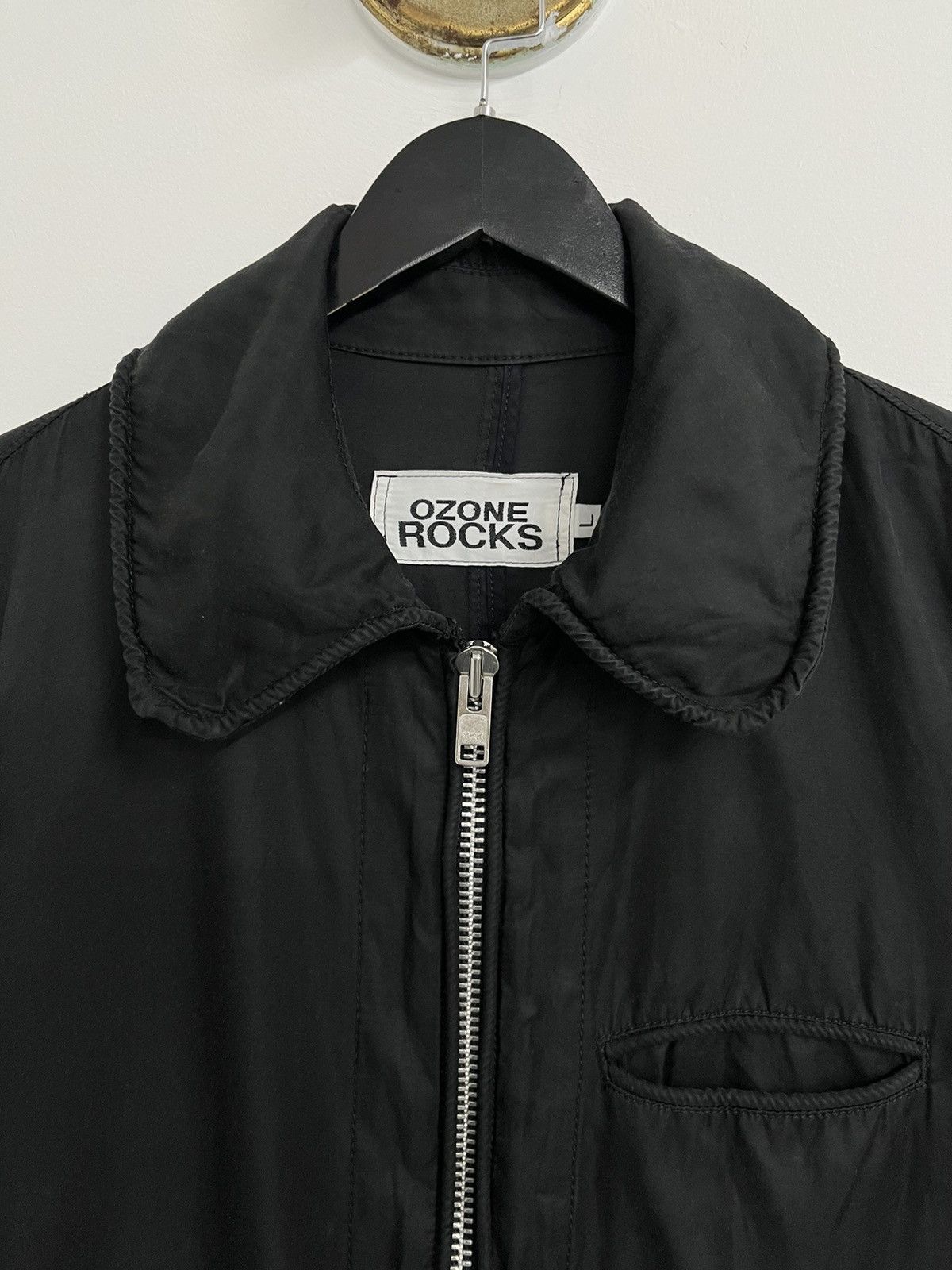 Hysteric Glamour × Vintage RARE🔥 90S OZONE ROCK BY HYSTERIC GLAMOUR BLACK ZIPPER JACKET Size US L / EU 52-54 / 3 - 2 Thumbnail