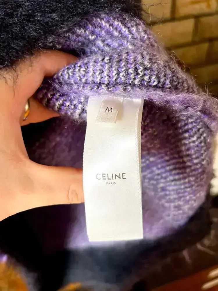 Celine Celine 22AW Purple Mohair Knitwear Sweater-2507 Size US M / EU 48-50 / 2 - 3 Thumbnail