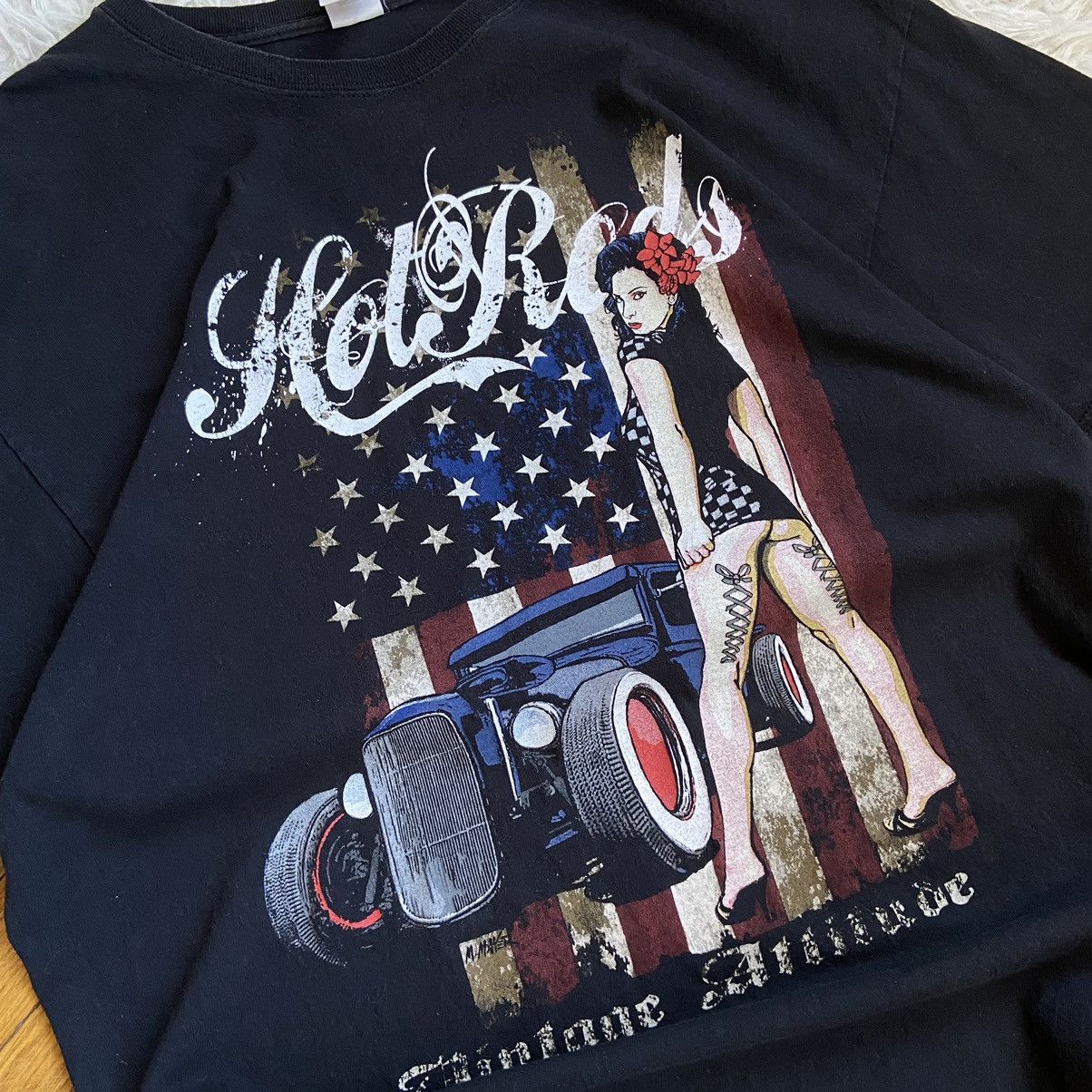 Band Tees × Vintage 📌 Vintage Hotrods Racing Y2K T-Shirt Size US XL / EU 56 / 4 - 3 Thumbnail