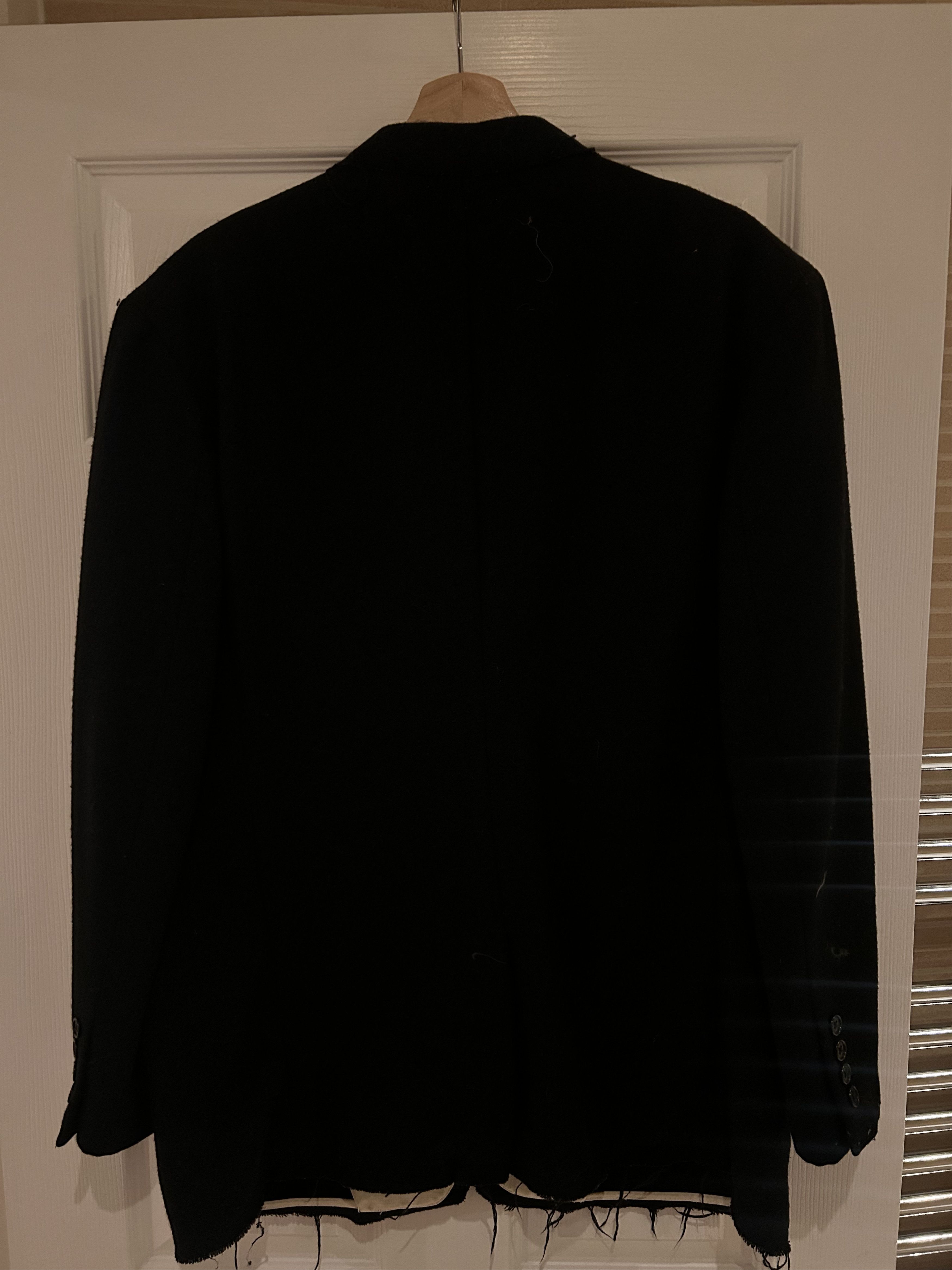 Yohji Yamamoto Black Wool Blazer Size 50L - 2 Thumbnail