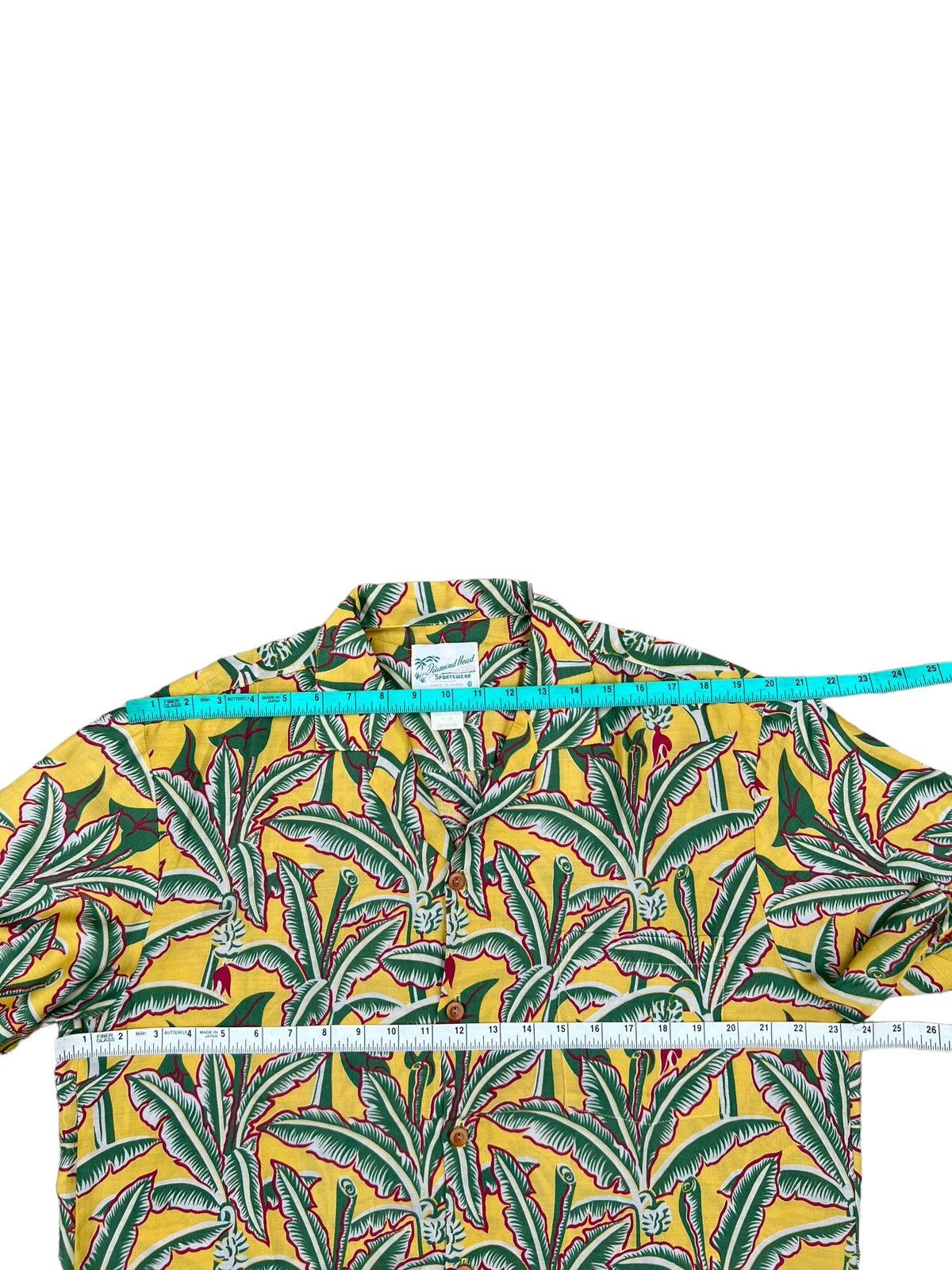 Diamond Head 80s Diamond Head Banana Leaves Hula Girl Rayon Hawaiian Size US M / EU 48-50 / 2 - 3 Thumbnail